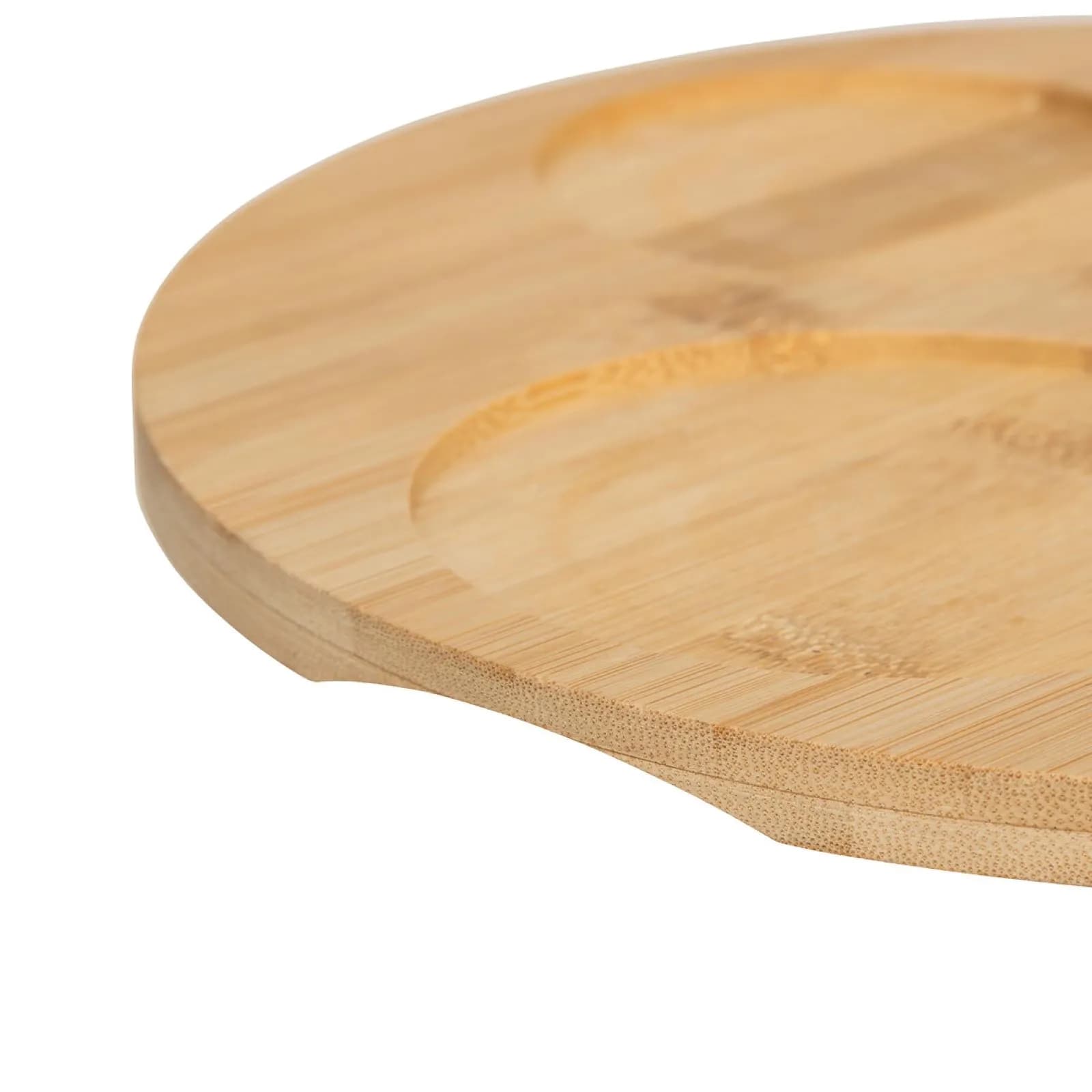 Set 5 accessori per aperitivo rotondo 26 cm in bambù naturale e ceramica multicolore