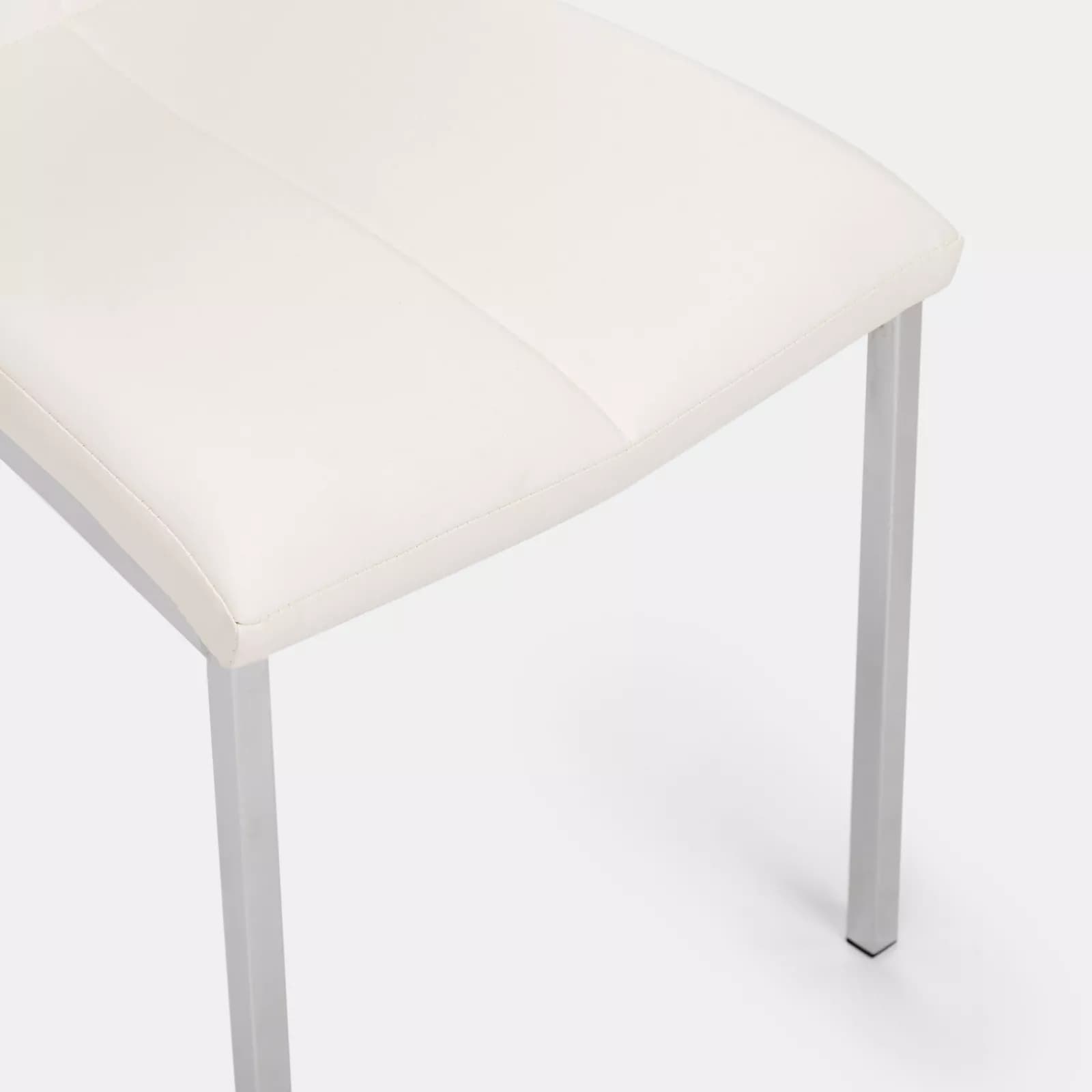 Set 4 sedie design moderno in similpelle bianco - Granduca