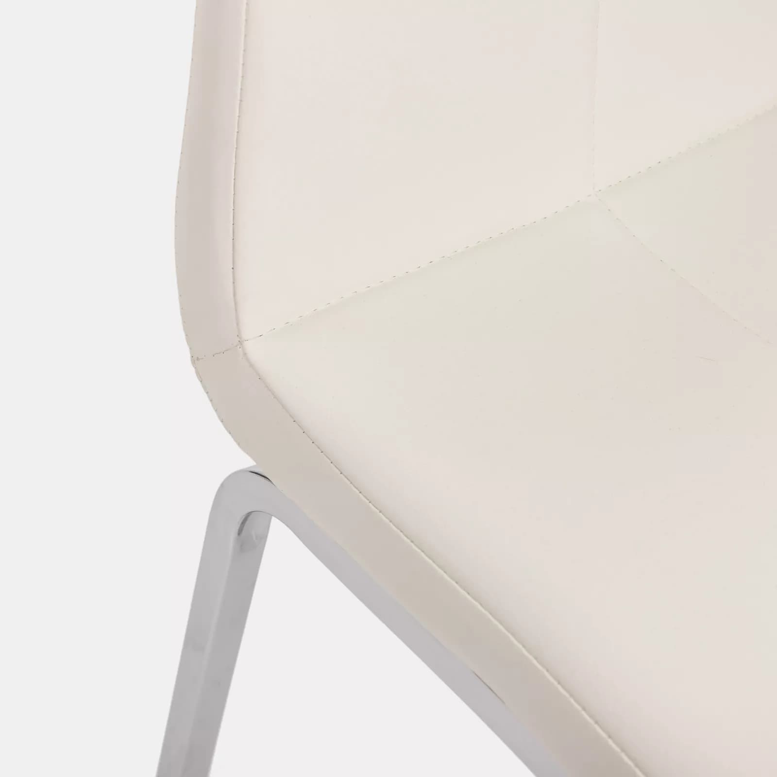 Set 4 sedie design moderno in similpelle bianco - Granduca