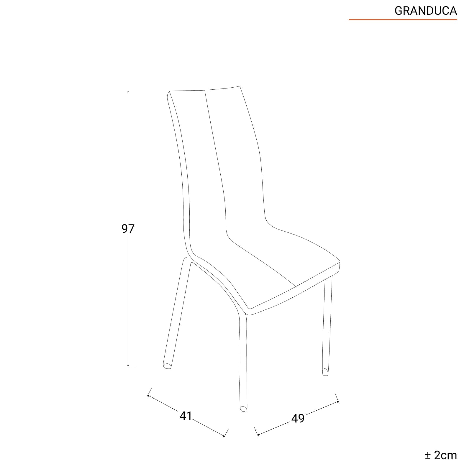 Set 4 sedie design moderno in similpelle bianco - Granduca