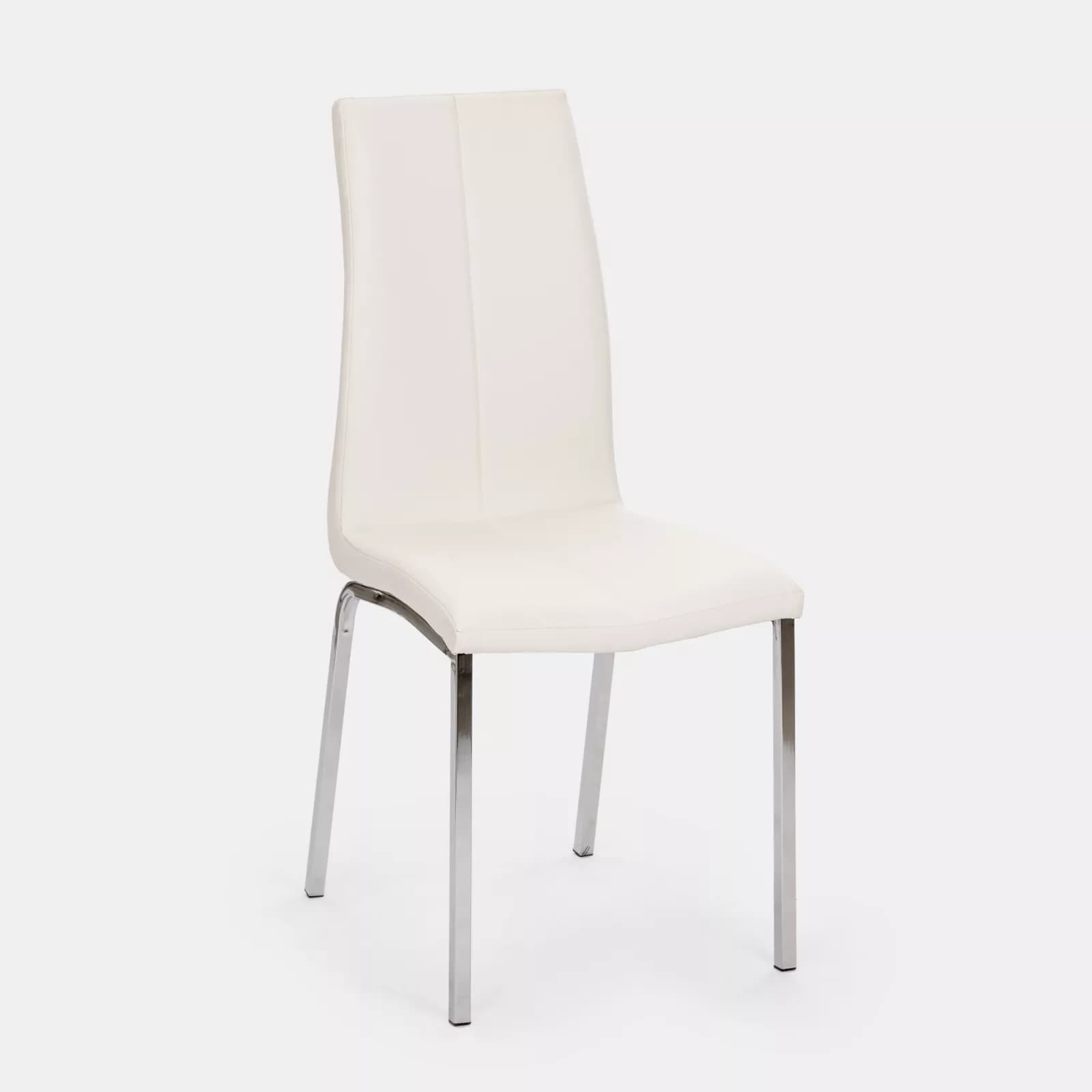 Set 4 sedie design moderno in similpelle bianco - Granduca
