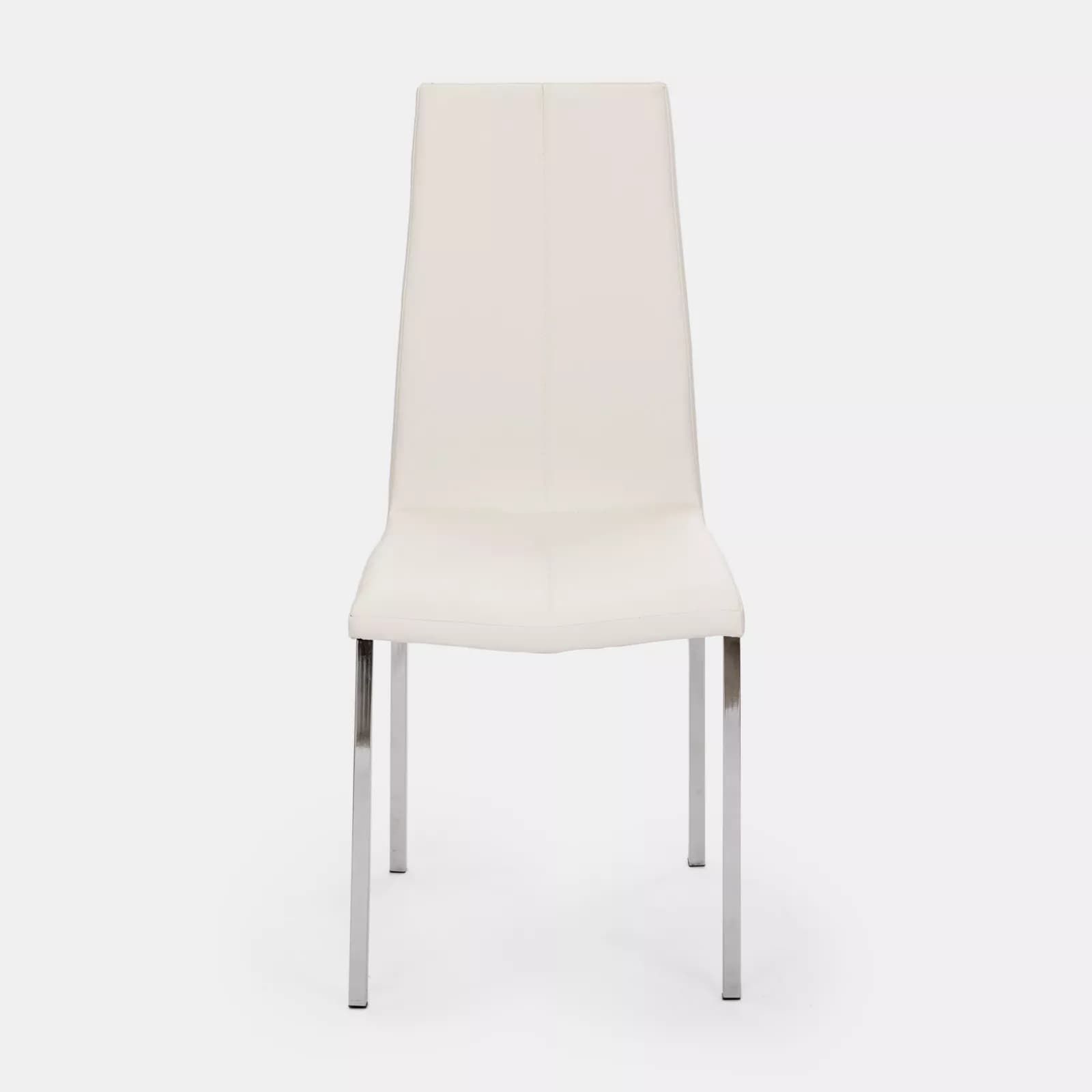 Set 4 sedie design moderno in similpelle bianco - Granduca
