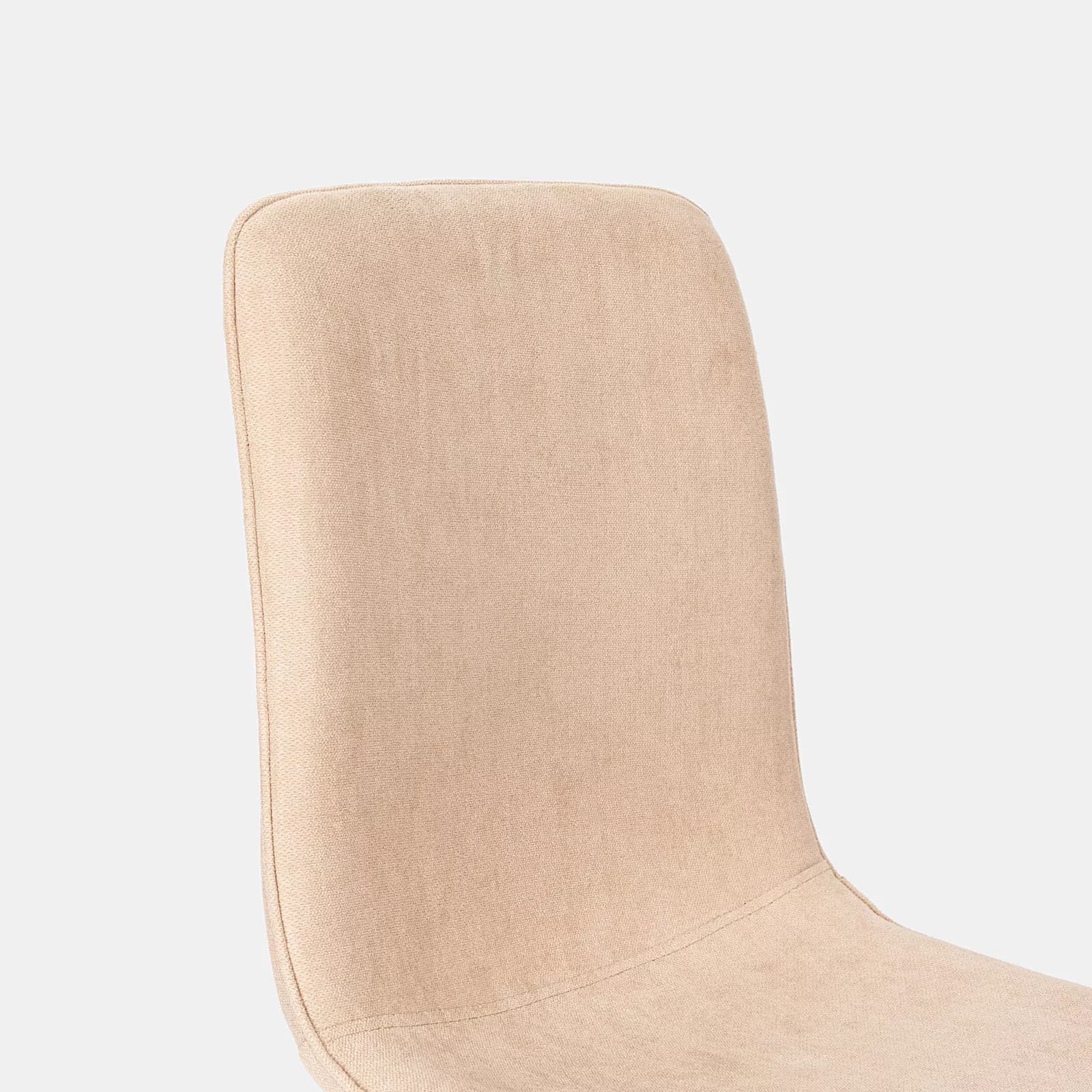 Set 6 sedie in tessuto beige con gambe rovere chiaro - Sirya