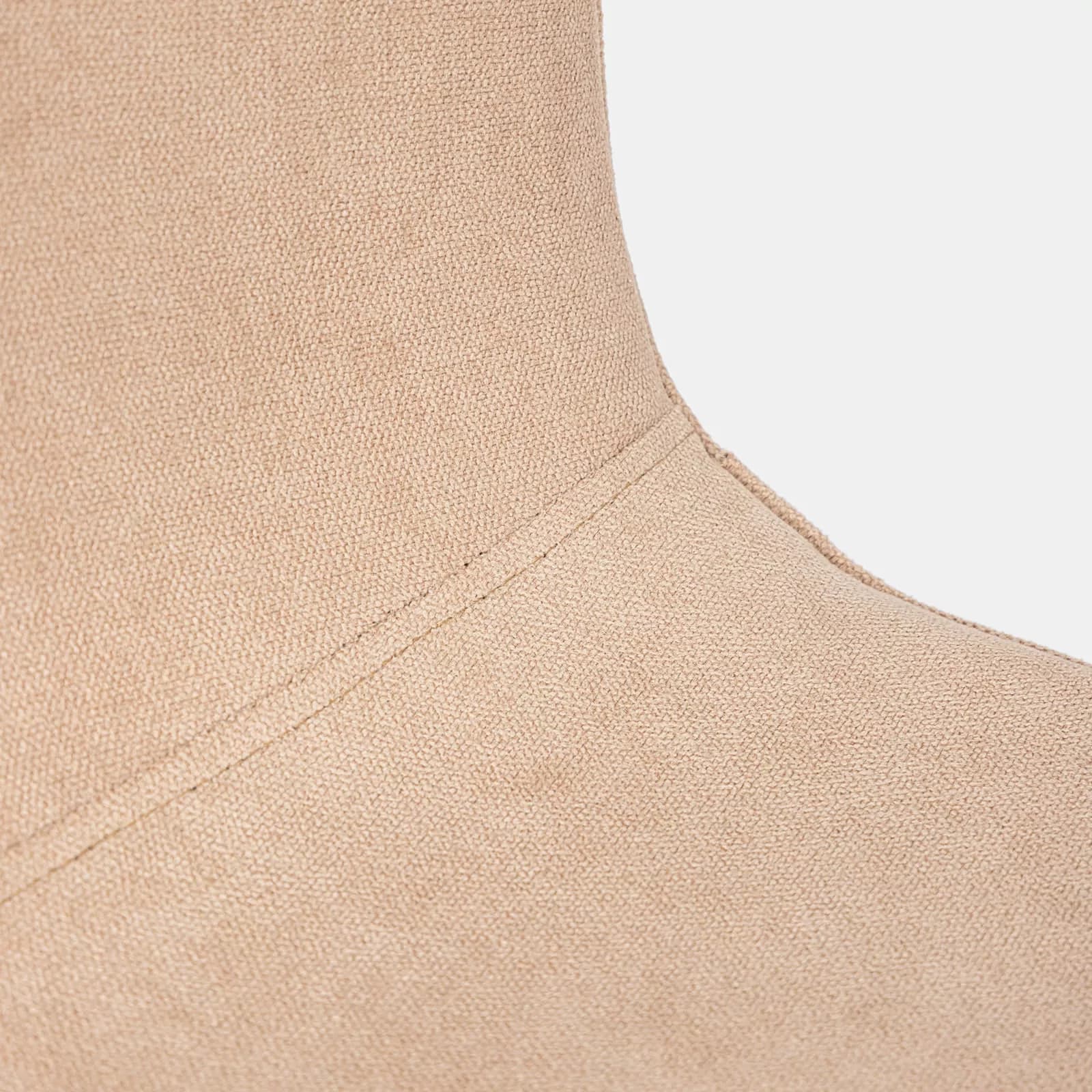 Set 6 sedie in tessuto beige con gambe rovere chiaro - Sirya