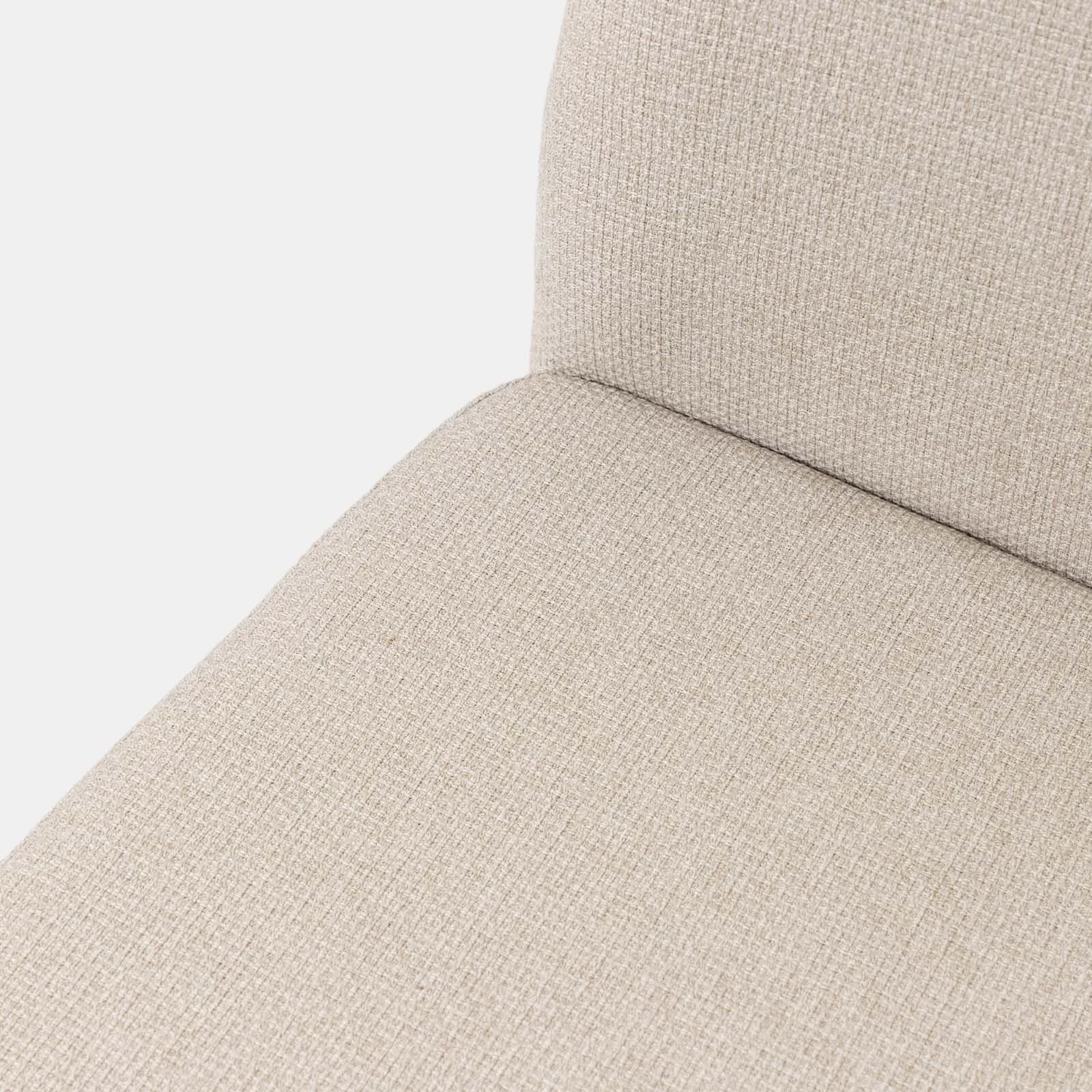 Set 6 sedie in tessuto beige e verde giada con gambe in metallo nere - Sworty Plus