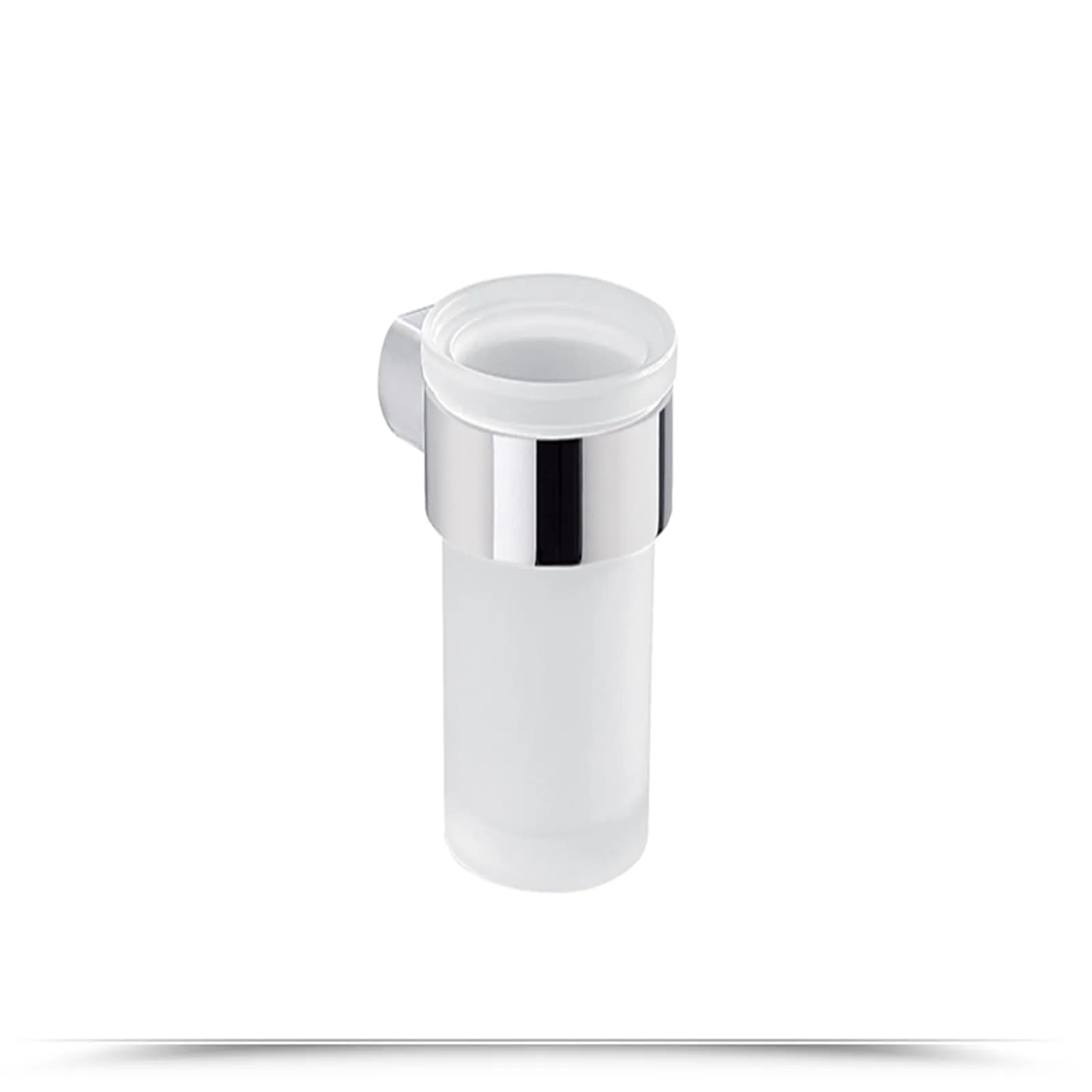Set 5 accessori a muro in cromall e ottone cromo e vetro satinato - Pirenei di Gedy