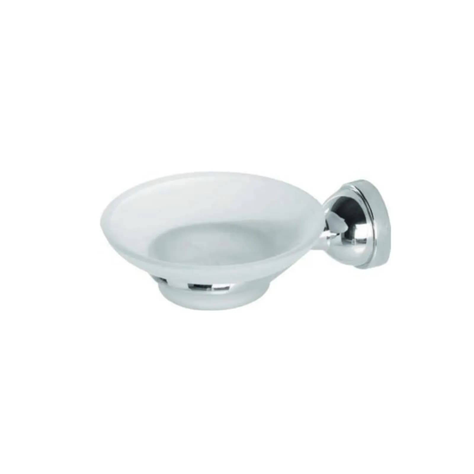 Set accessori bagno 6 pezzi cromato e vetro satinato - Linea Nova