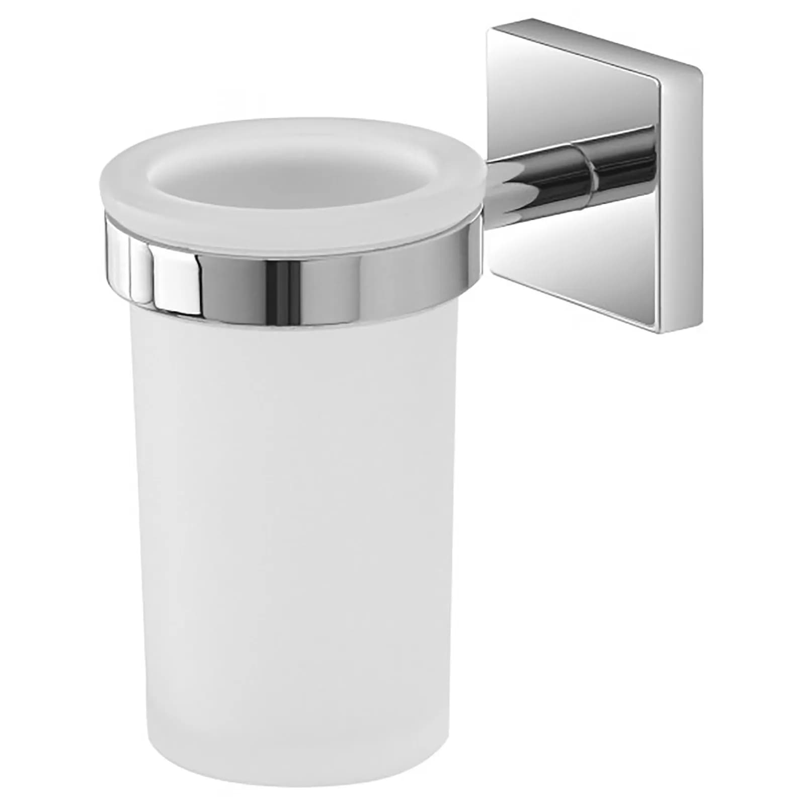 Set 5 accessori da bagno a muro in vetro e acciaio cromato - Myeasyset