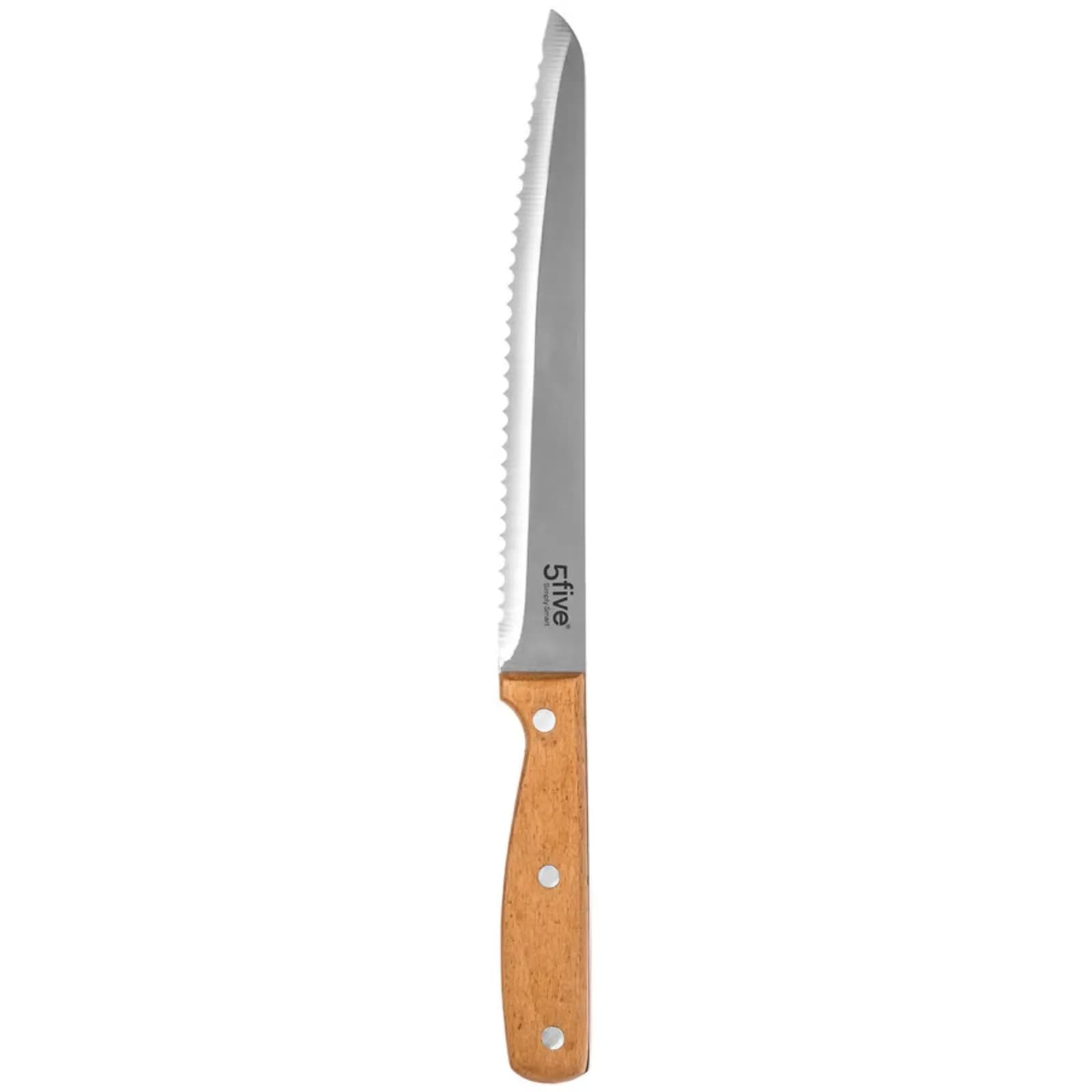 Set coltello e tagliere 44x27 cm in bambù naturale e acciaio inox