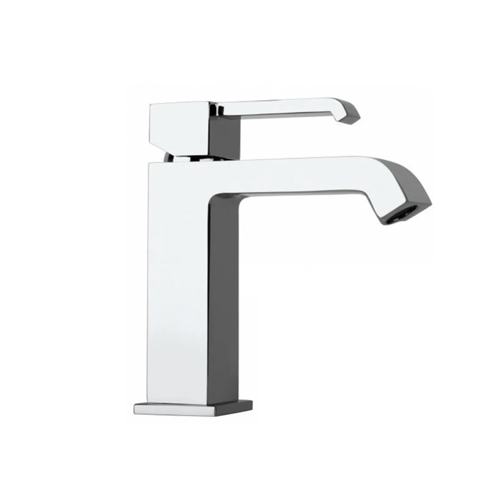 Set di miscelatori per lavabo e bidet Paini Serie Q in ottone cromato squadrato