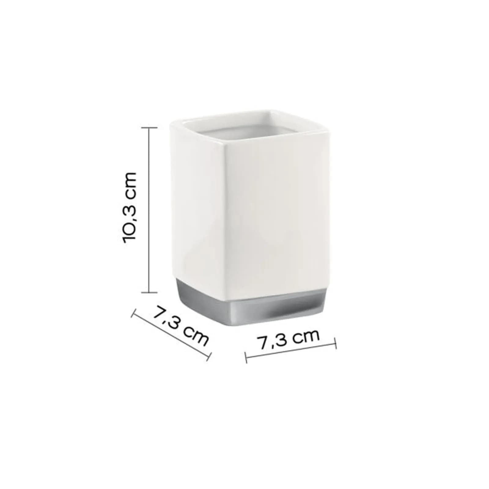 Set 2 accessori d'appoggio in ceramica bianca - Lucy di Gedy