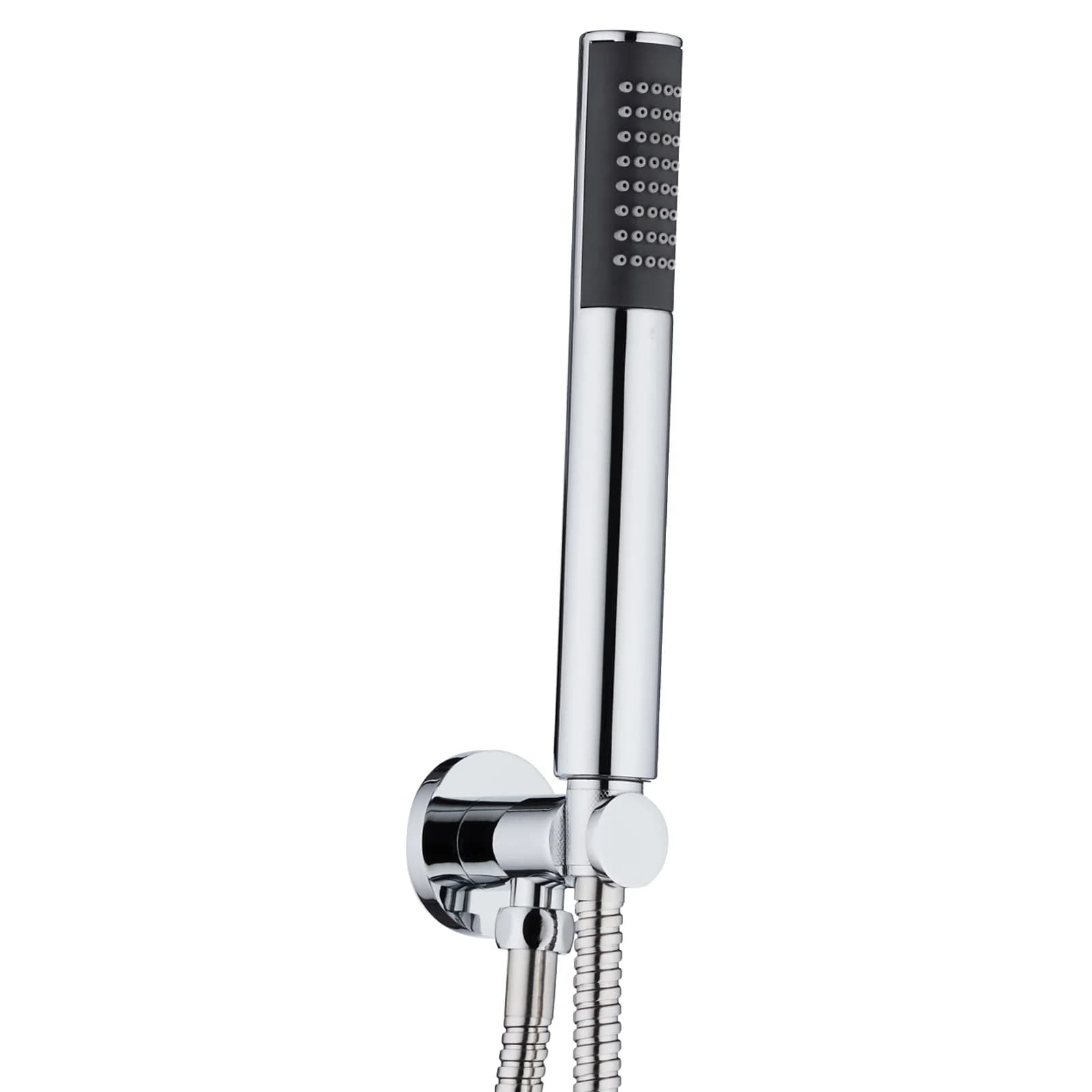 Set incasso doccia braccio 30 cm soffione e doccino con flessibile e presa acqua - Flow