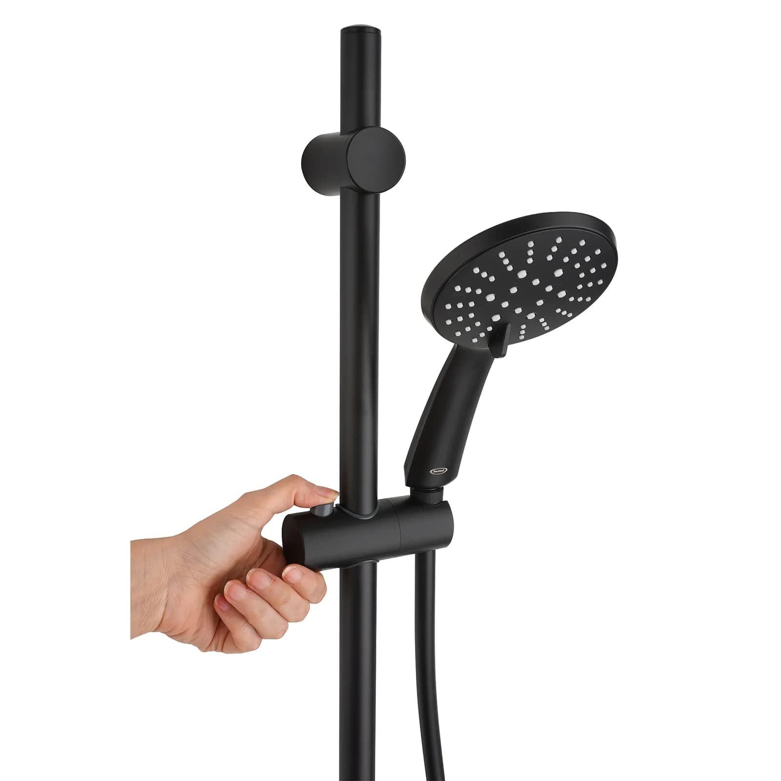Set incasso doccia con saliscendi e doccino slim multigetto nero opaco - Gun di Jacuzzi Rubinetteria