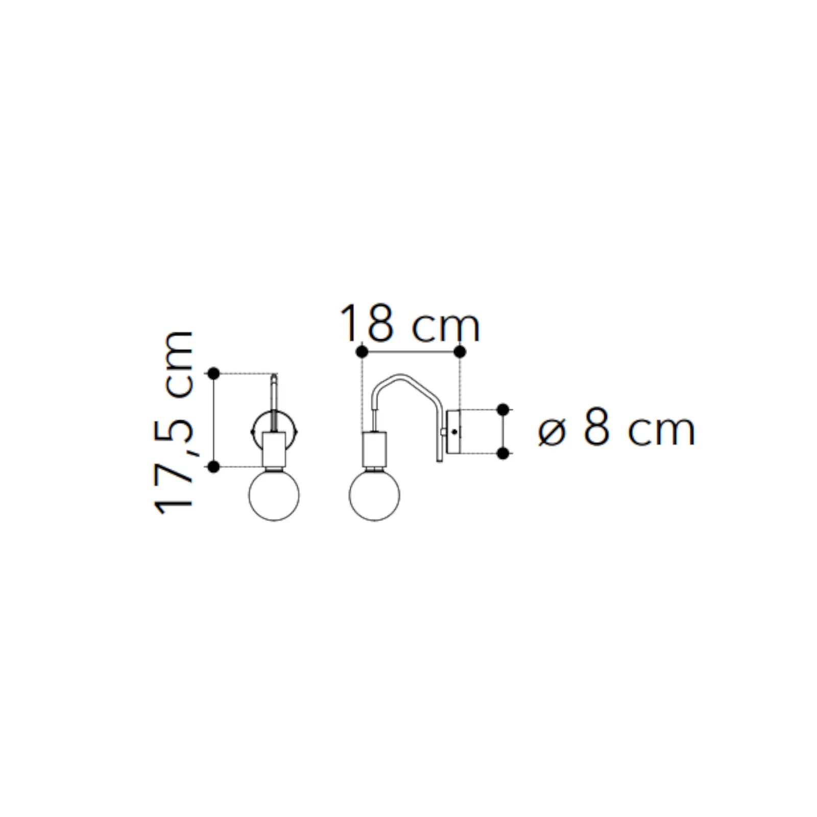 Set lampada a sospensione a 3 luci e 2 applique con 12 deviatori inclusi in metallo nero