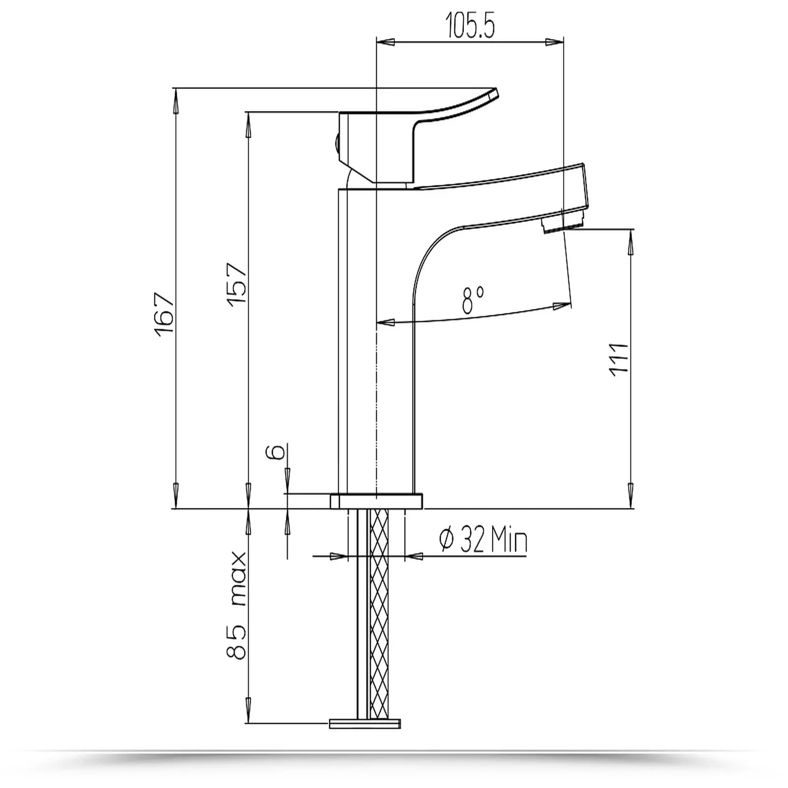 Set miscelatori per lavabo e bidet per piletta click clack Jacuzzi - Rubinetteria Tanka ottone cromato