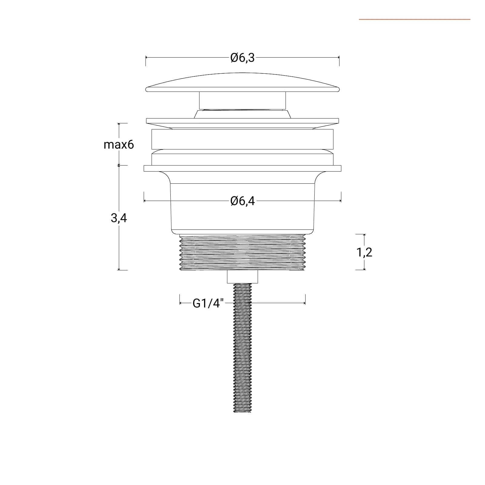 Set piletta click-clack universale e sifone di scarico tondo per lavabo in acciaio inox spazzolato