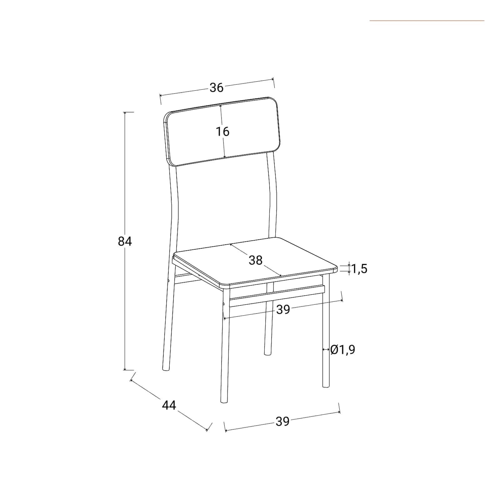 Set pranzo 110x70 cm top effetto rovere chiaro e gambe in acciaio nero con 4 sedie - Hammet