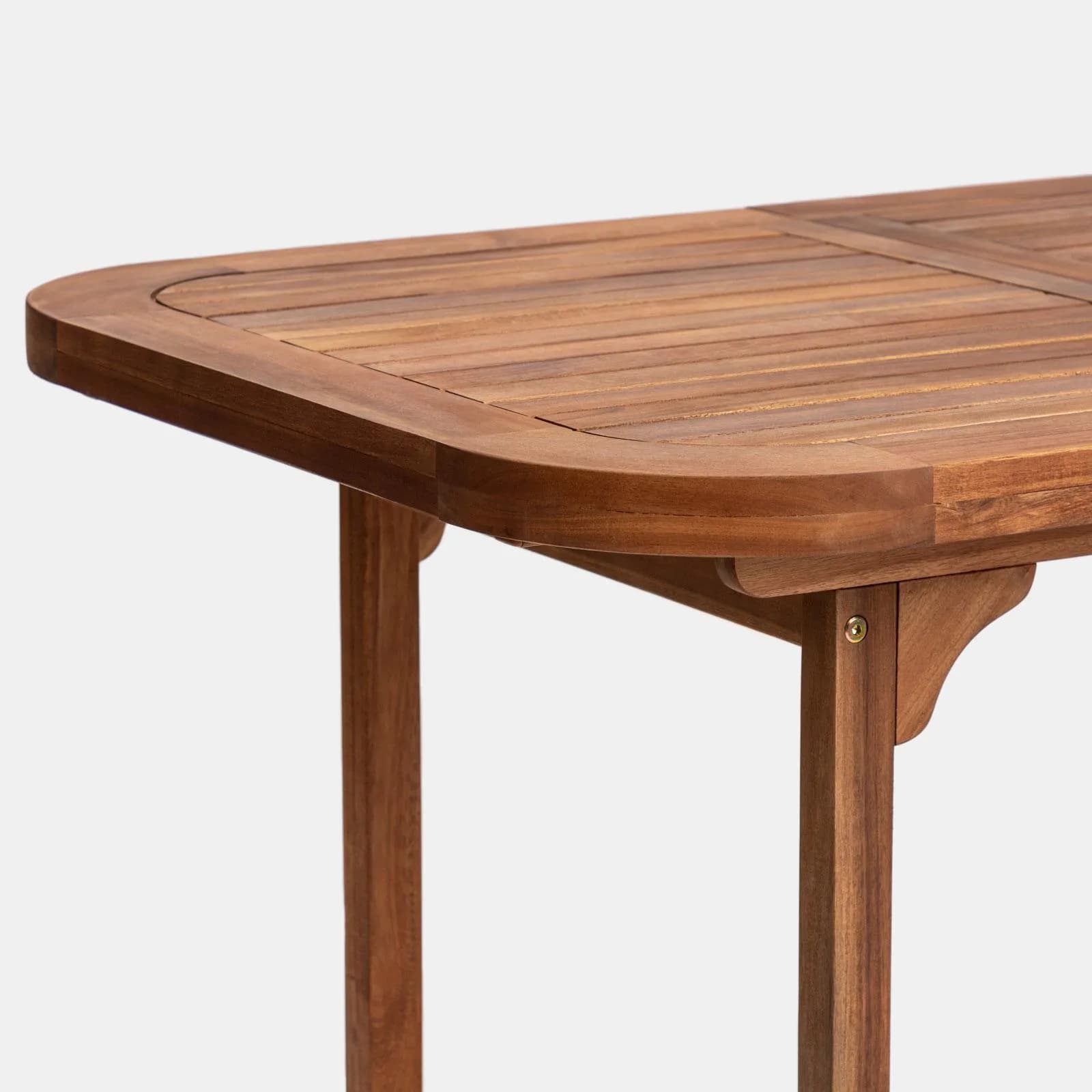 Set pranzo tavolo allungabile 120/160x80 e 4 sedie con braccioli in legno di acacia - Paja