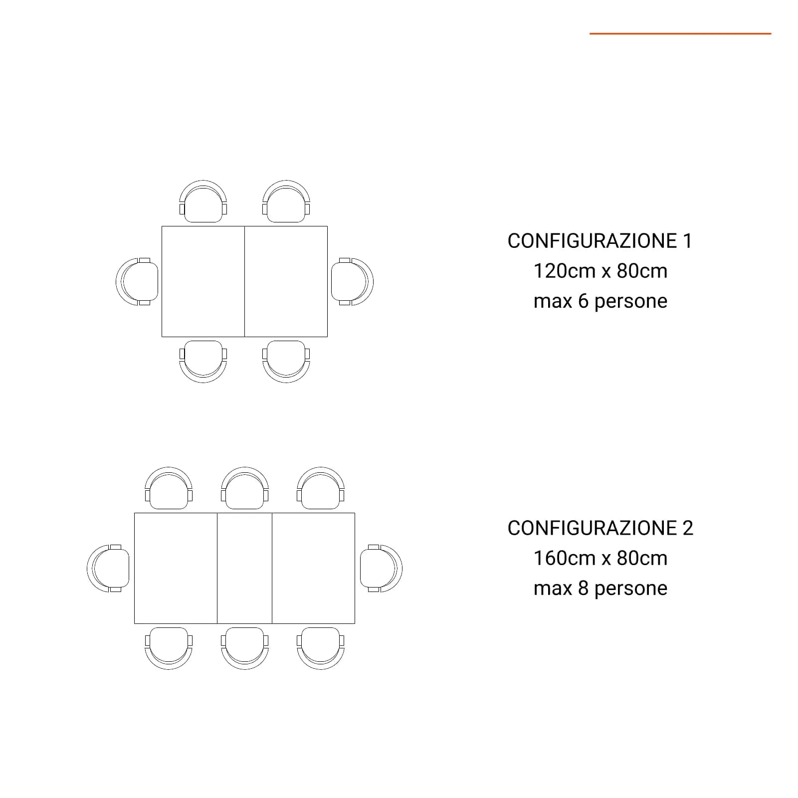 Set pranzo tavolo allungabile 120/160x80 e 4 sedie con braccioli in legno di acacia - Paja