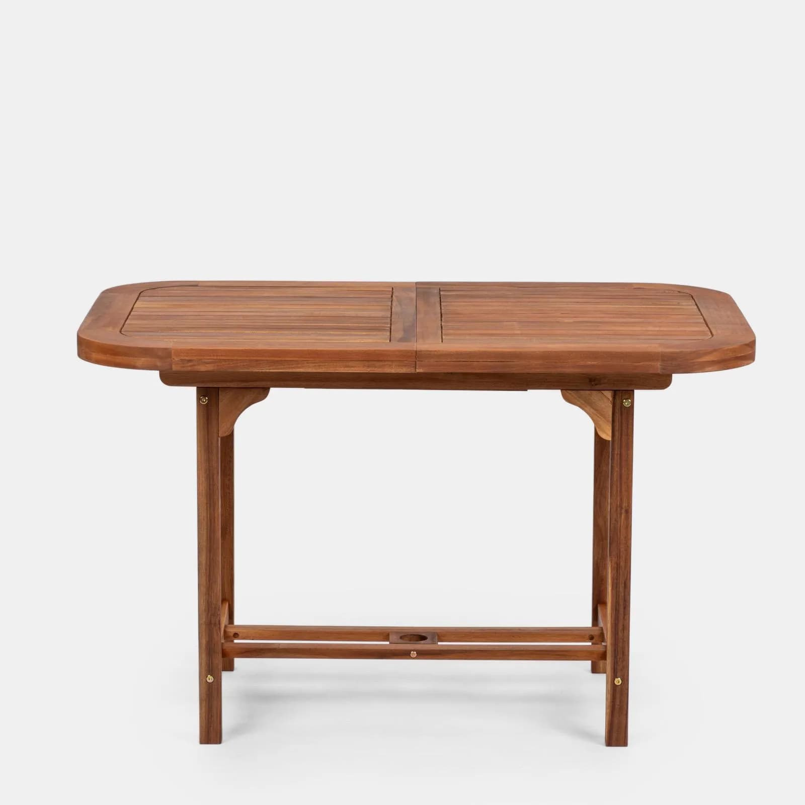 Set pranzo tavolo allungabile 120/160x80 e 4 sedie con braccioli in legno di acacia - Paja