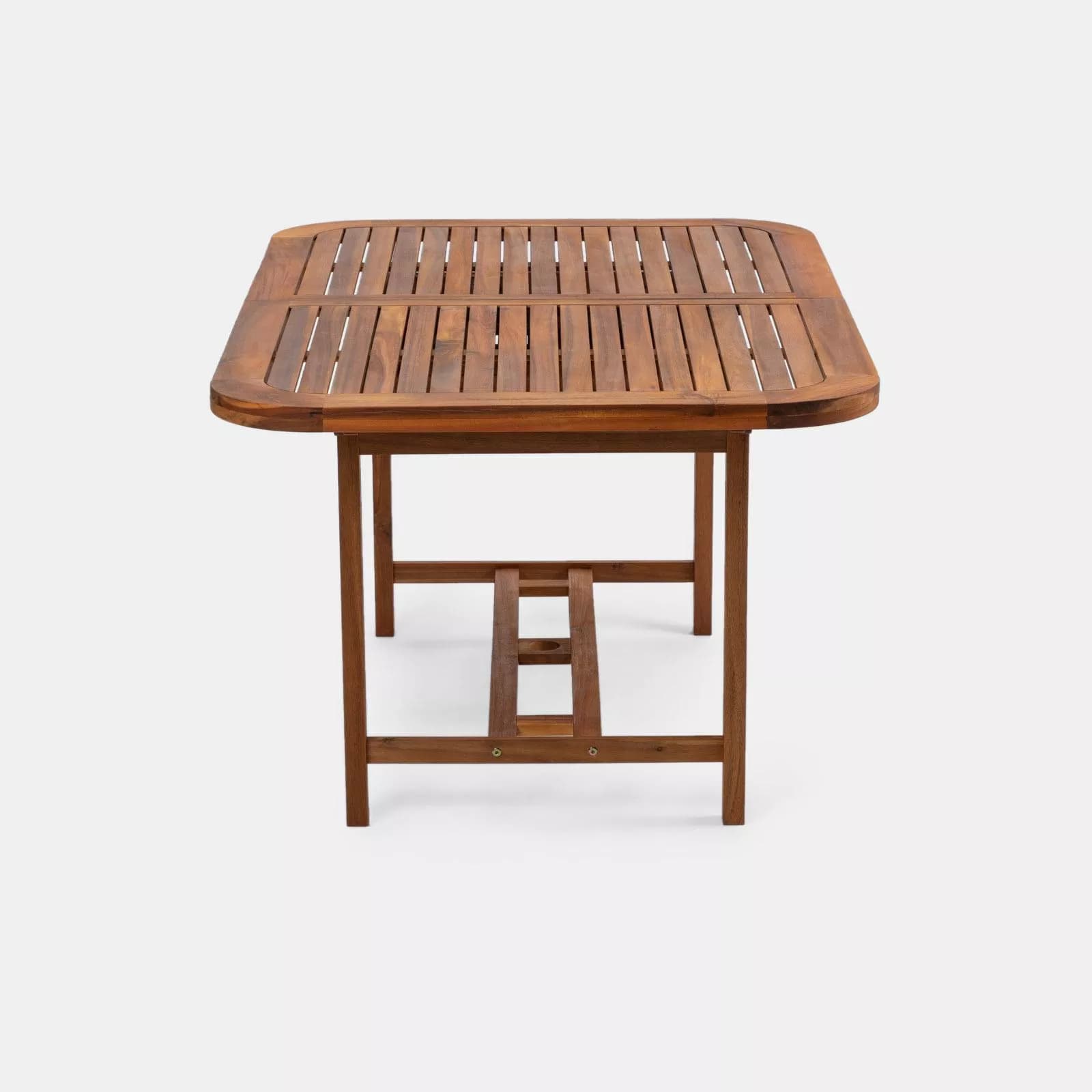 Set pranzo tavolo allungabile 150/200x100 cm e 4 sedie in legno di acacia – Paja