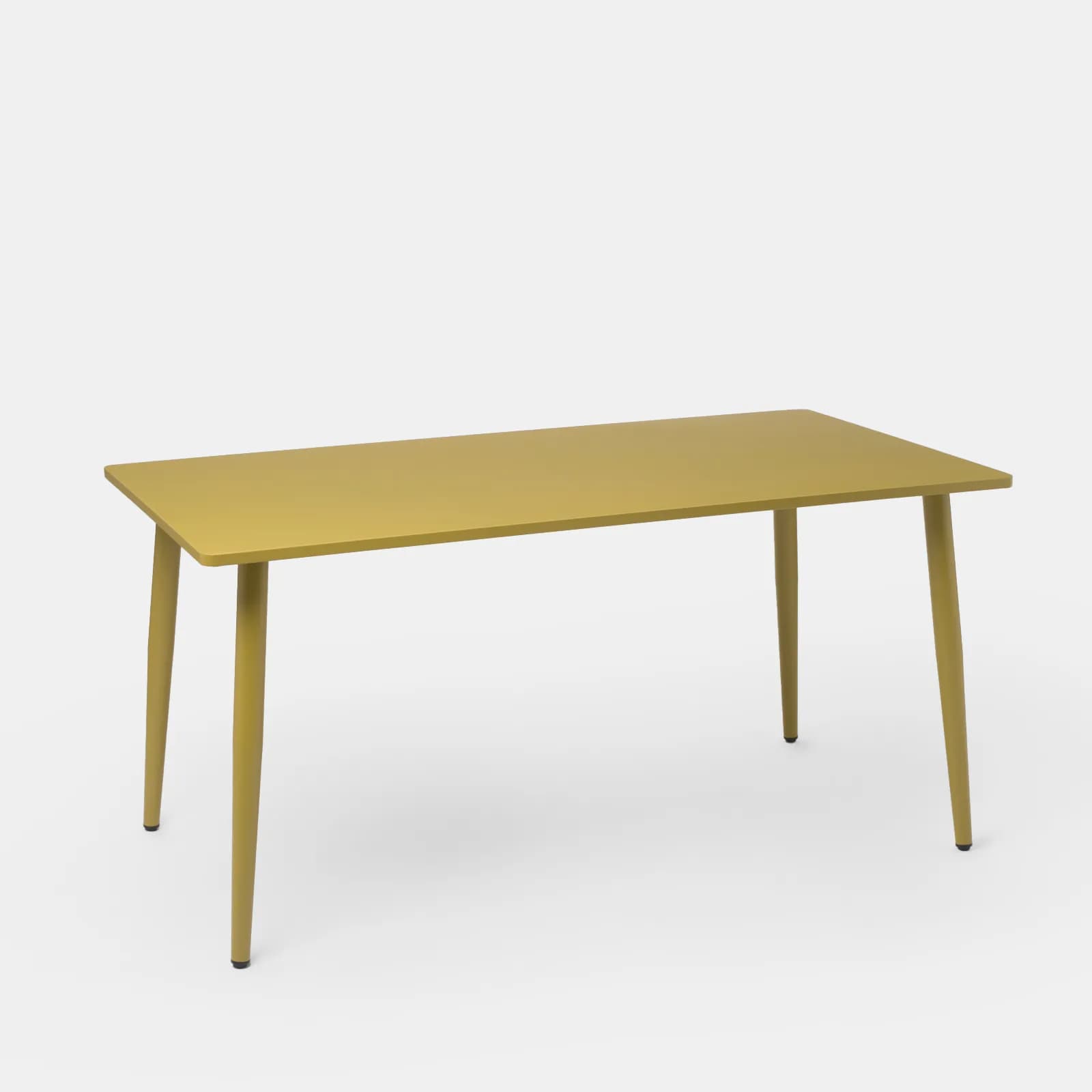 Set pranzo tavolo 150x80 cm e 4 sedie con braccioli in corda ocra - Levanto