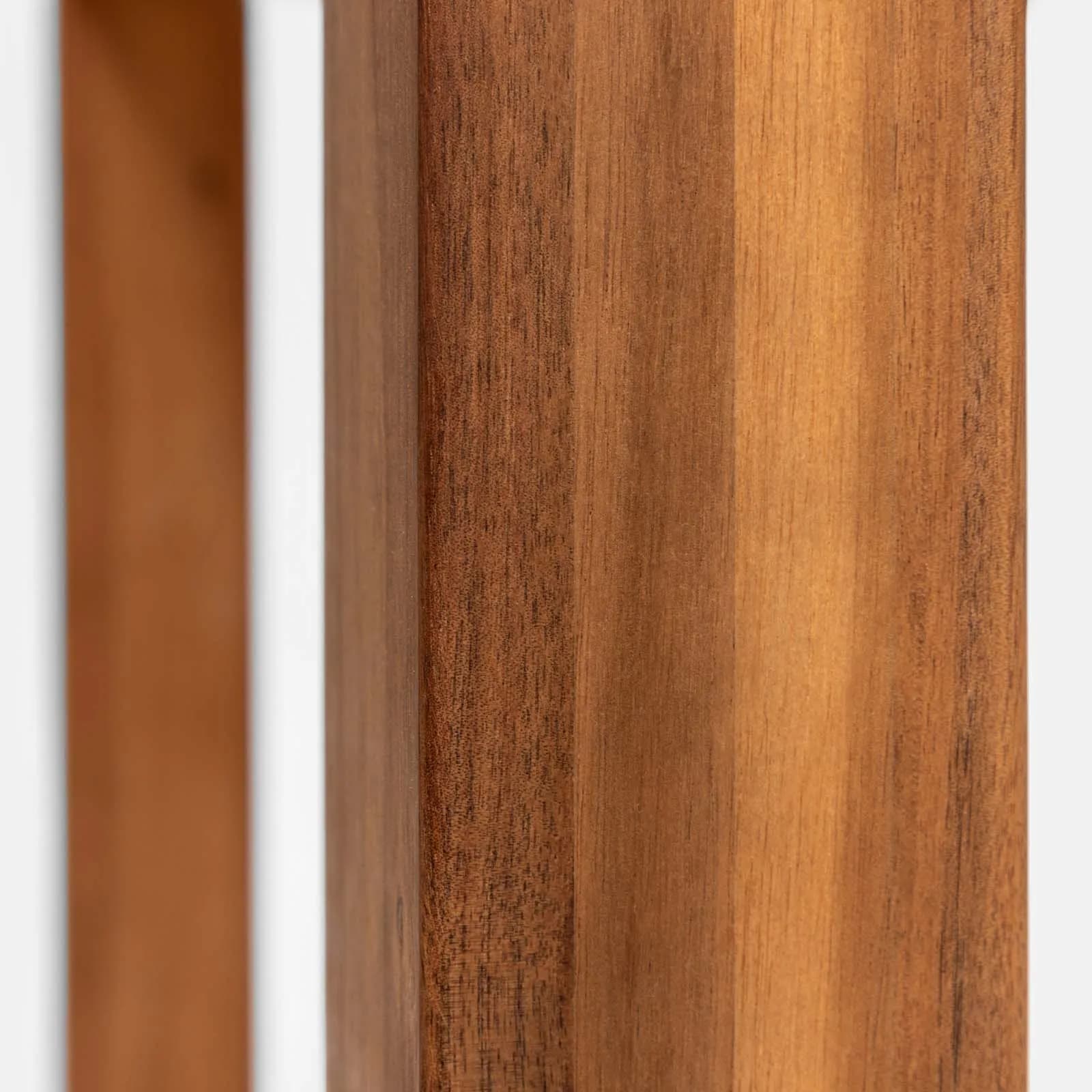 Set pranzo con tavolo 160x80 cm con 4 sedie pieghevoli in legno di acacia - Paja