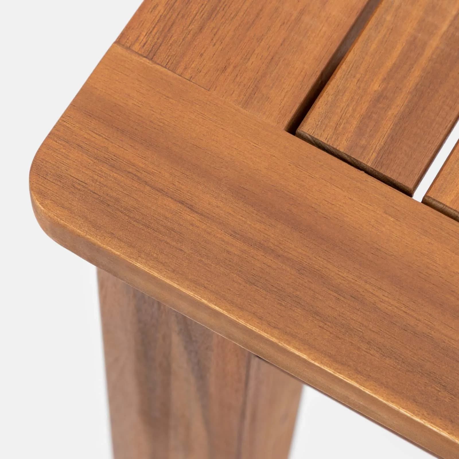 Set pranzo con tavolo 160x80 cm con 4 sedie pieghevoli in legno di acacia - Paja