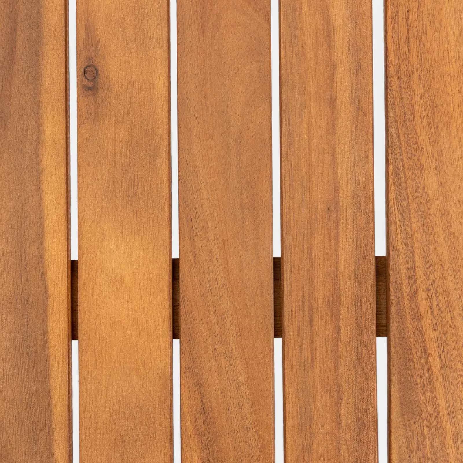 Set pranzo con tavolo 160x80 cm con 4 sedie pieghevoli in legno di acacia - Paja