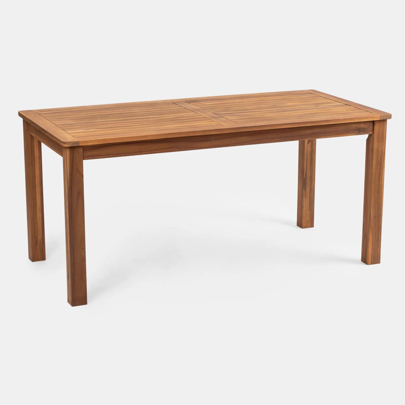 Set pranzo con tavolo 160x80 cm con 4 sedie pieghevoli in legno di acacia - Paja