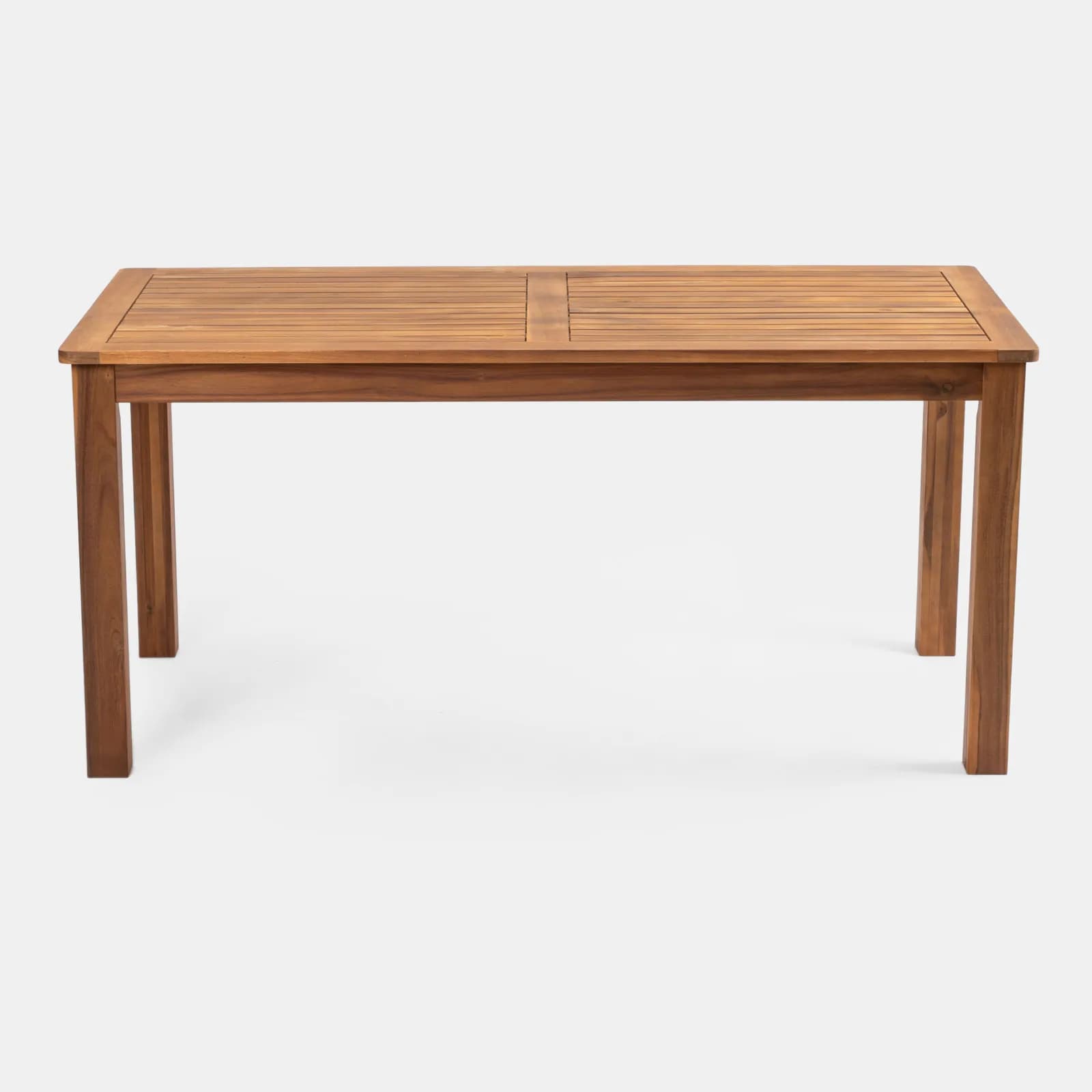 Set pranzo con tavolo 160x80 cm con 4 sedie pieghevoli in legno di acacia - Paja