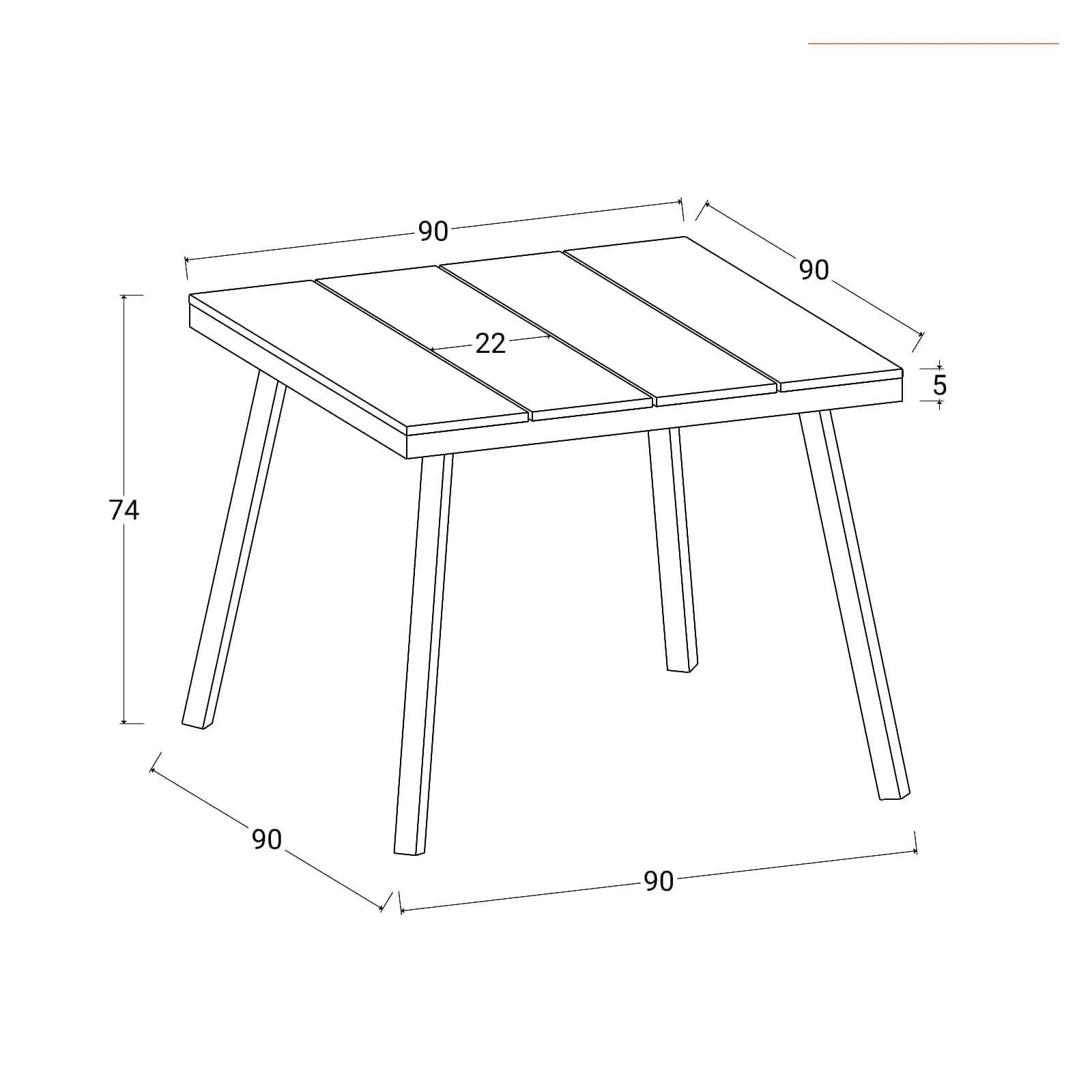 Set pranzo tavolo 90x90 cm e 4 sedie in metallo e corda tortora - Ibisco