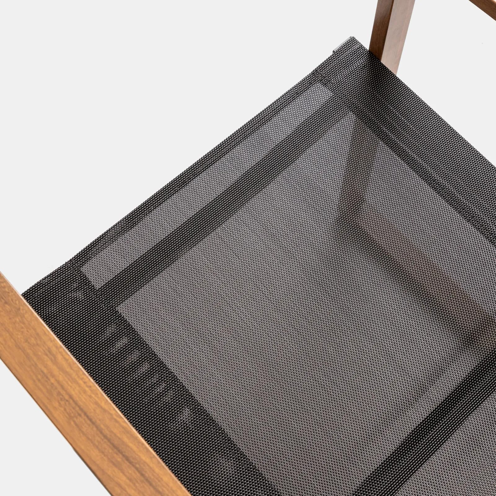 Set pranzo tavolo con top in vetro 220x100 cm e 8 sedie con braccioli in alluminio grigio effetto legno - Ohen