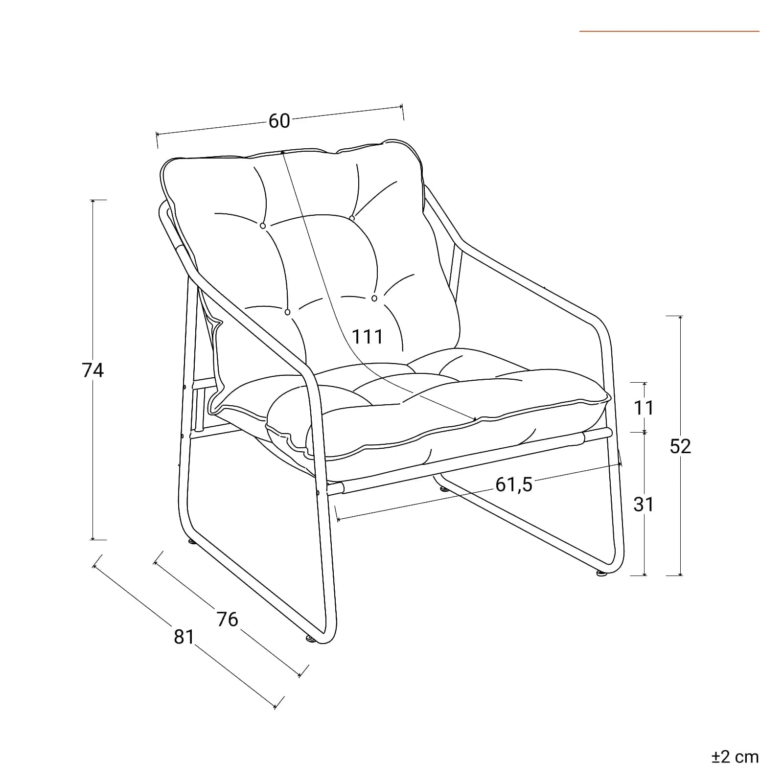 Set relax 2 posti in acciaio tortora con cuscini trapuntati beige - Strange