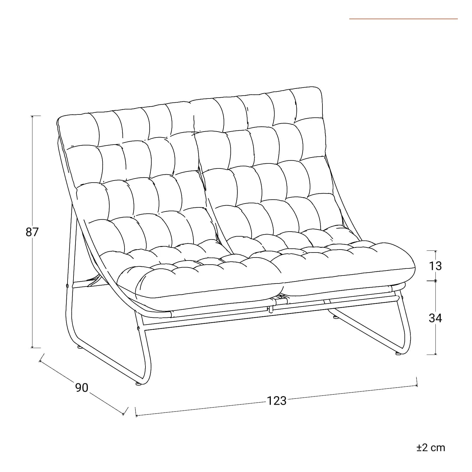 Set relax 4 posti in acciaio antracite con cuscino trapuntato grigio scuro - Santacruz
