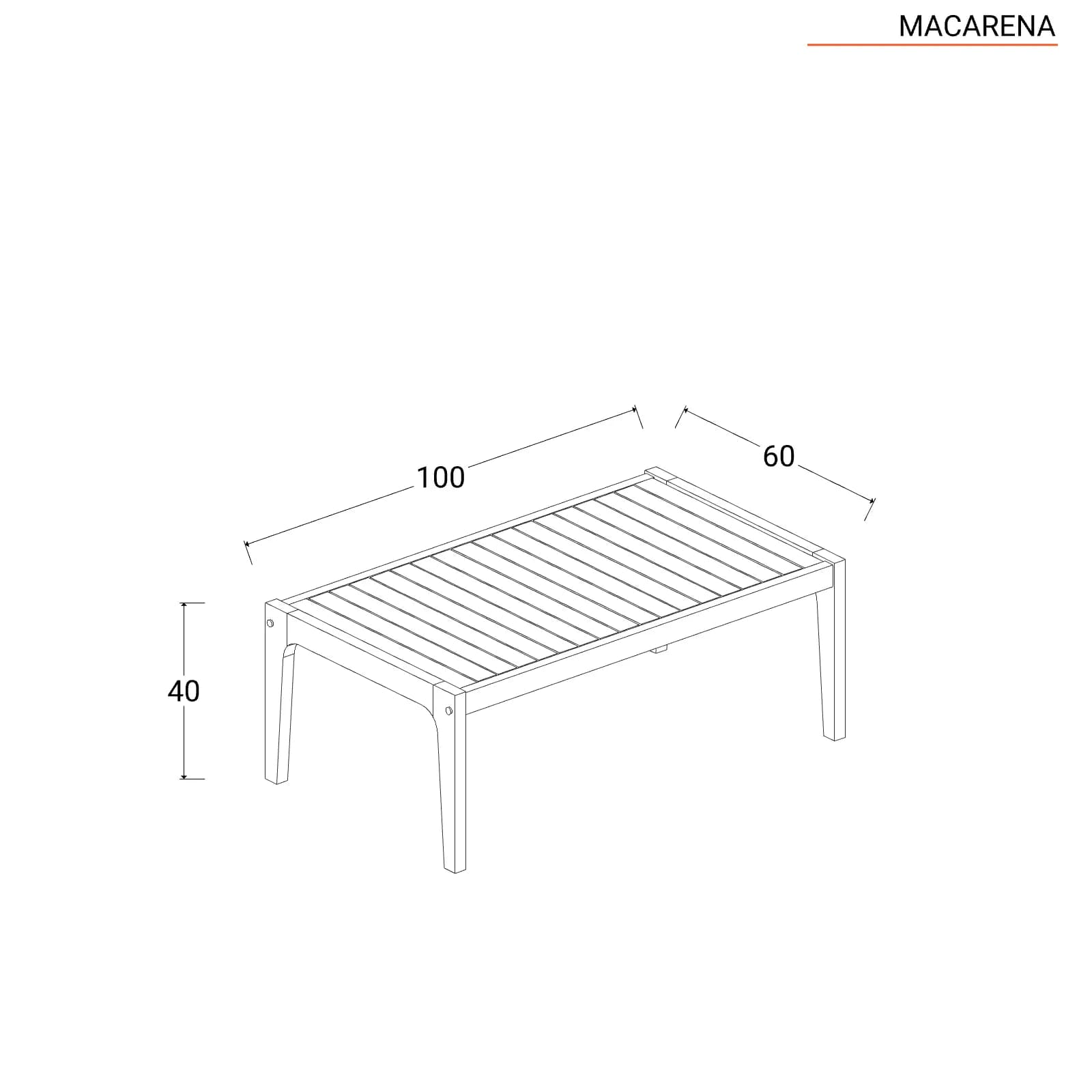Set relax 4 posti in legno di acacia con braccioli arrotondati e cuscini - Macarena