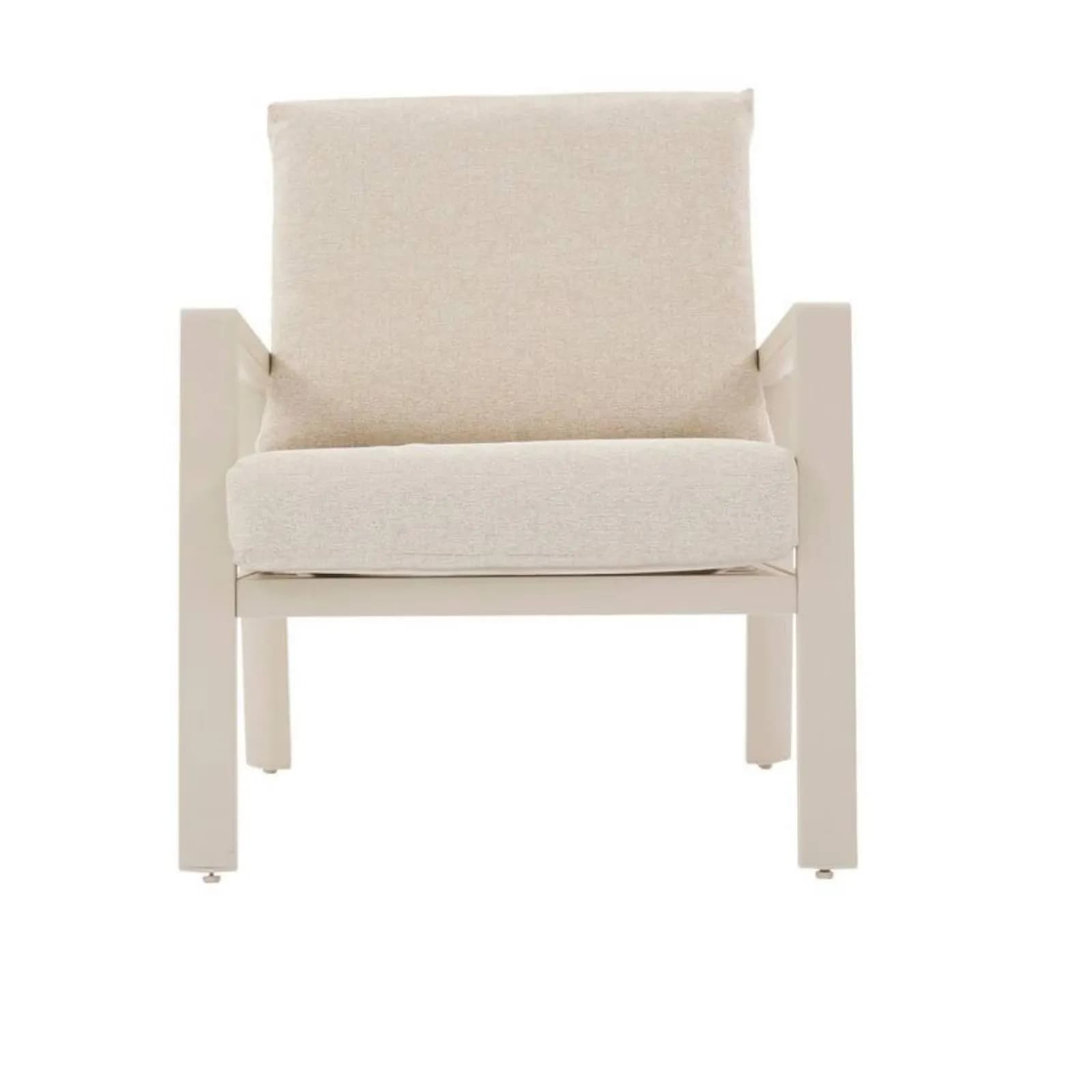 Set relax 5 posti in alluminio argilla con cuscini - Sahari