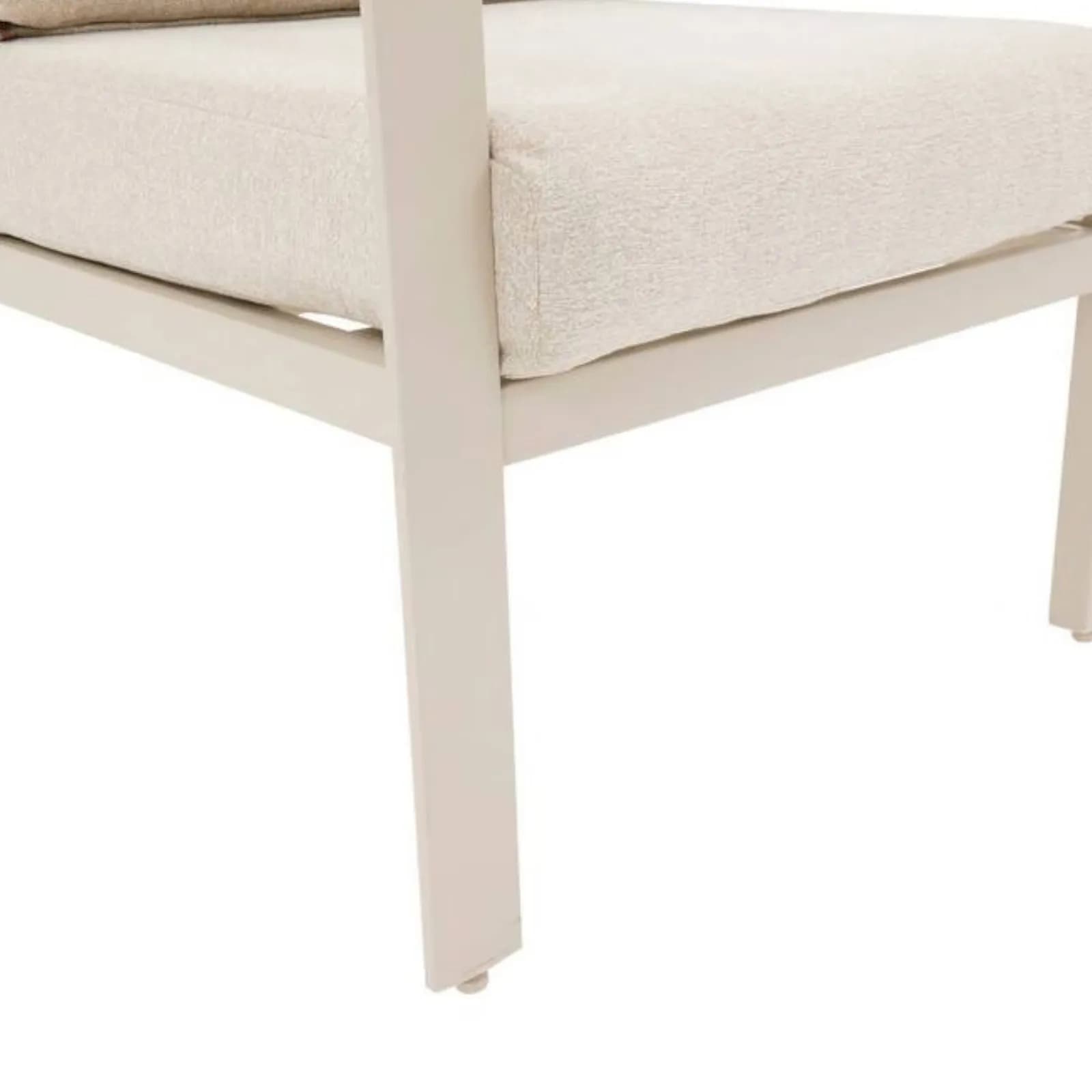 Set relax 5 posti in alluminio argilla con cuscini - Sahari