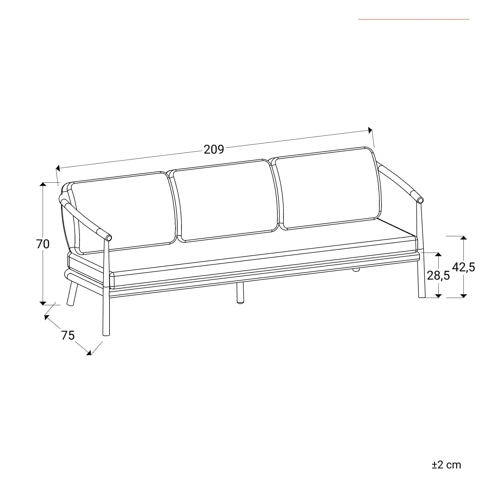 Set relax 5 posti in alluminio effetto legno e dettagli in corda con cuscini grigi - Thaier