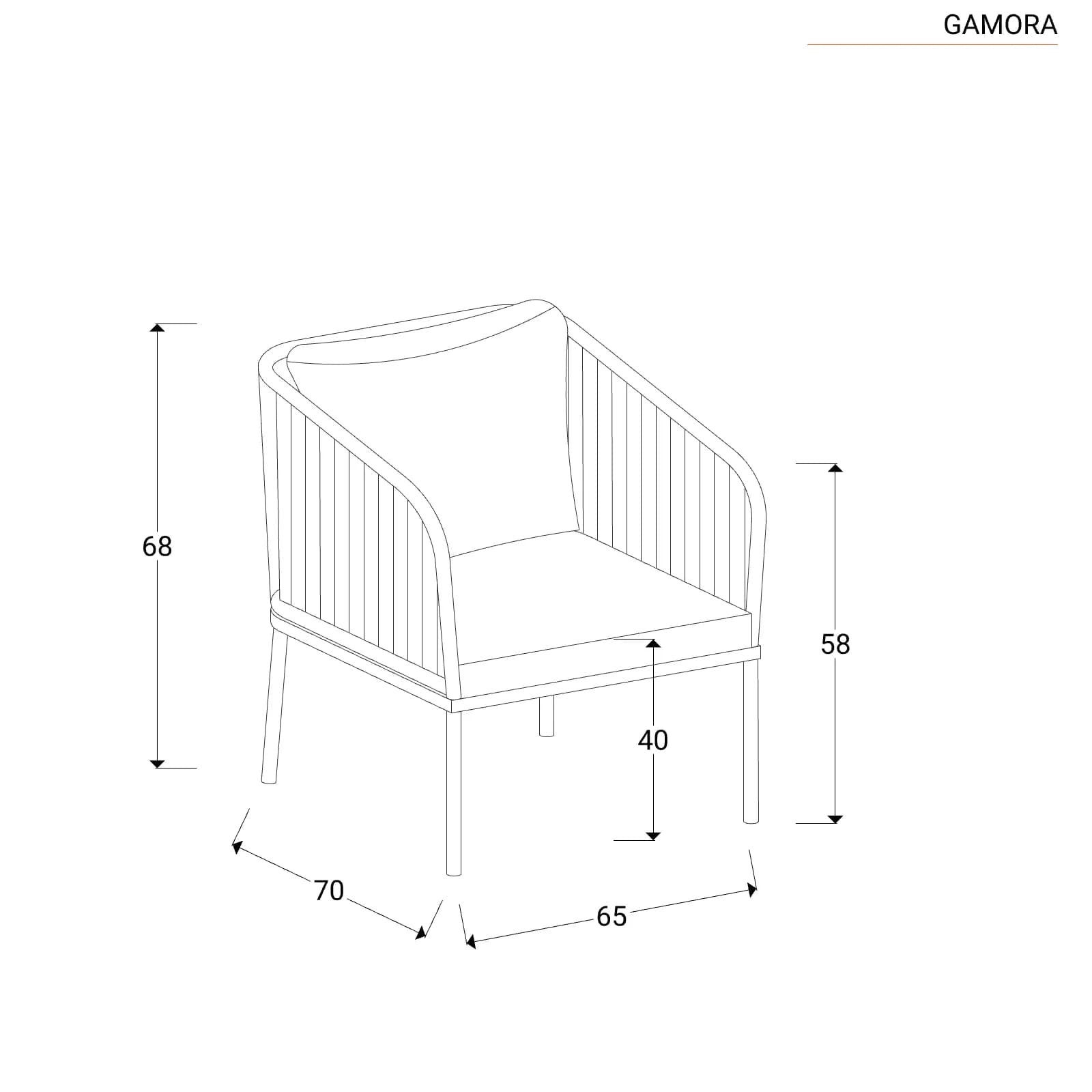 Set relax da giardino 5 posti in corda verde con cuscini tortora - Gamora