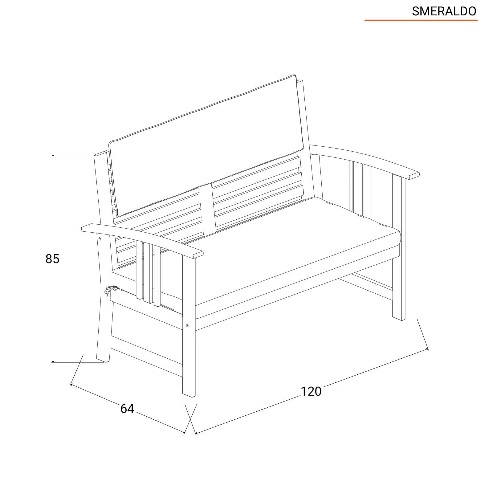Set relax da giardino 4 posti in legno di acacia con cuscini tortora - Smeraldo