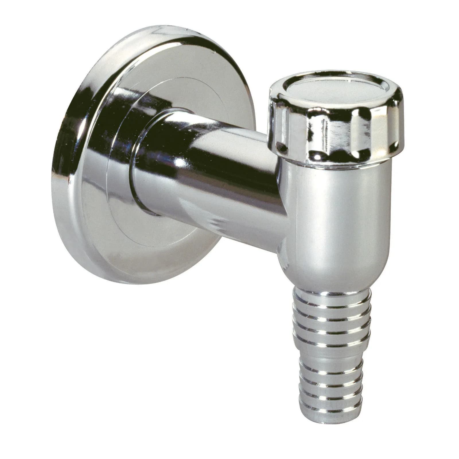Sifone esterno in PP a molla per scarico lavatrice con rosone cromato Ø32mm