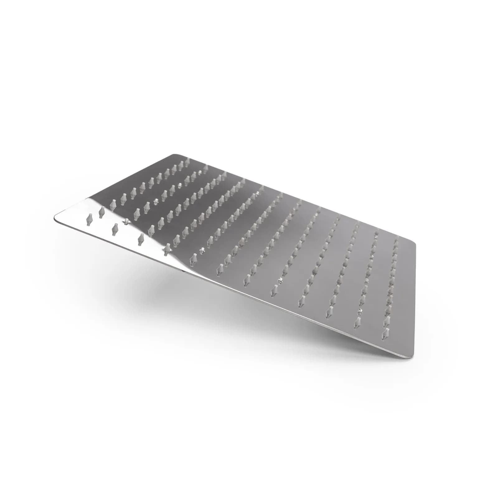 Soffione doccia a led 30x30 cm acciaio ultraslim finitura a specchio - Acq+