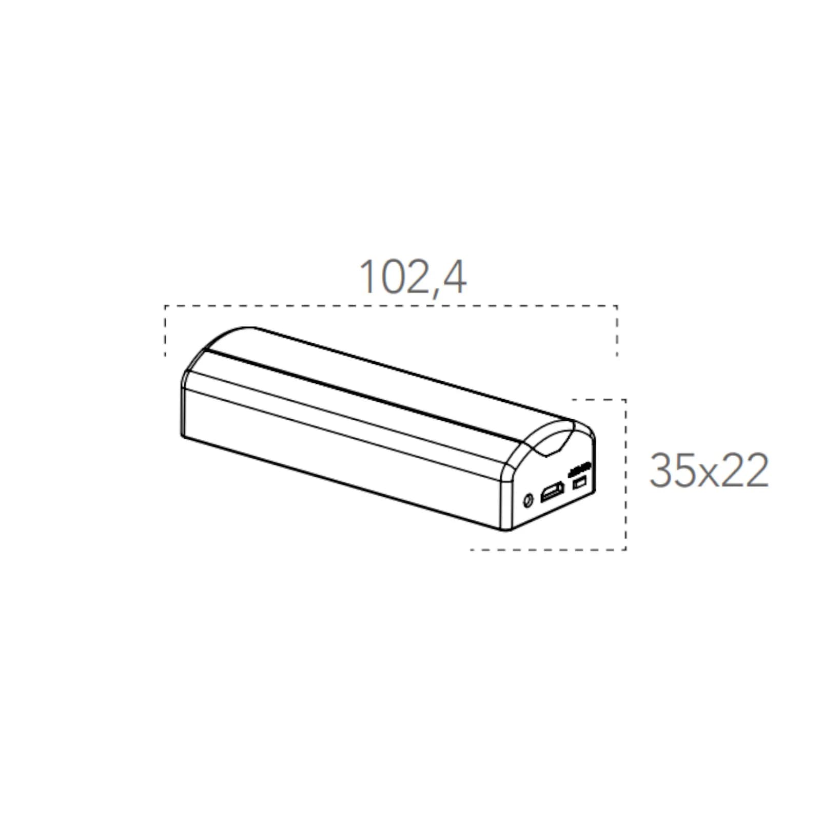 Sotto pensile led 10,2 cm in policarbonato silver