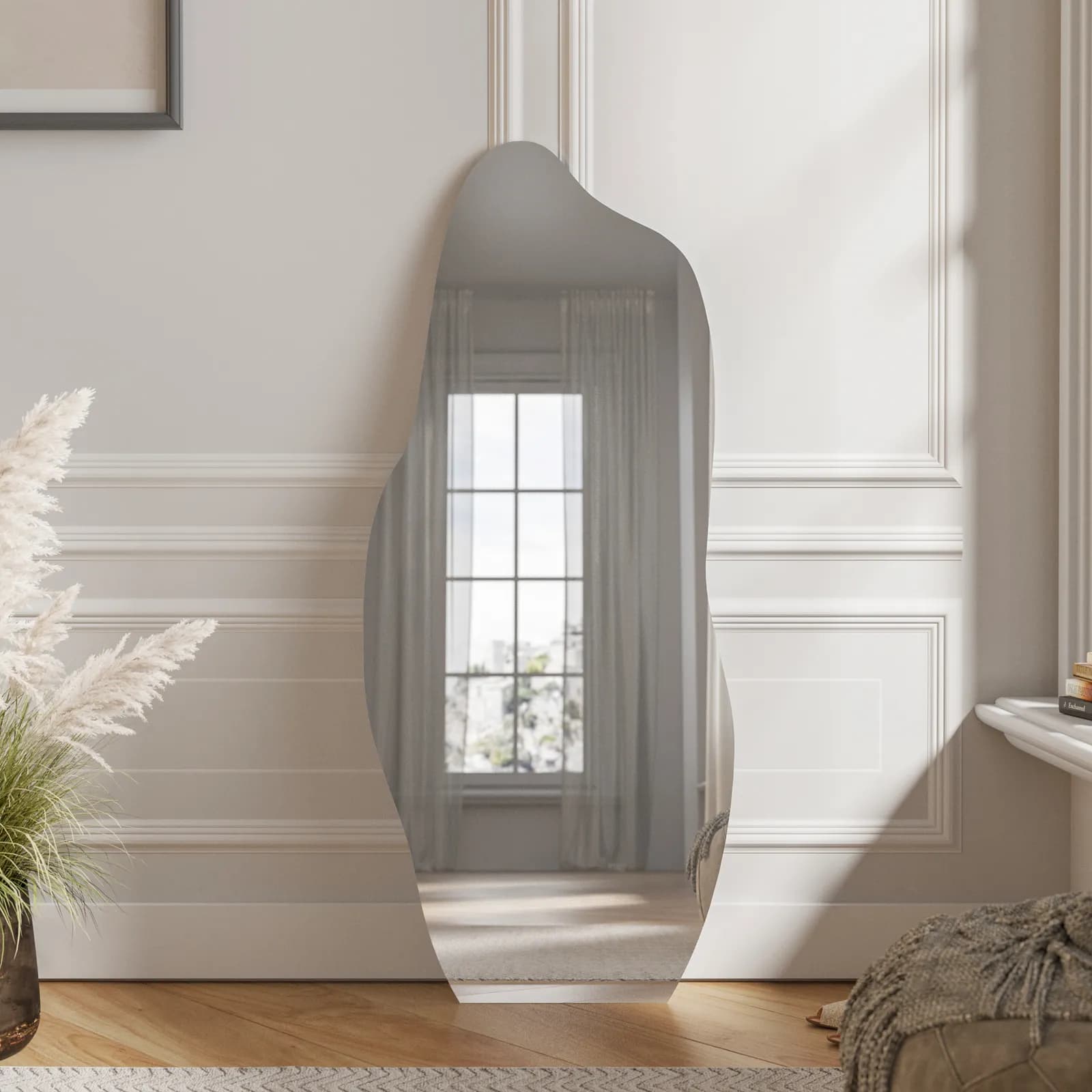 Specchio 60x140h cm da parete e da terra cornice filo lucido - Hennessy