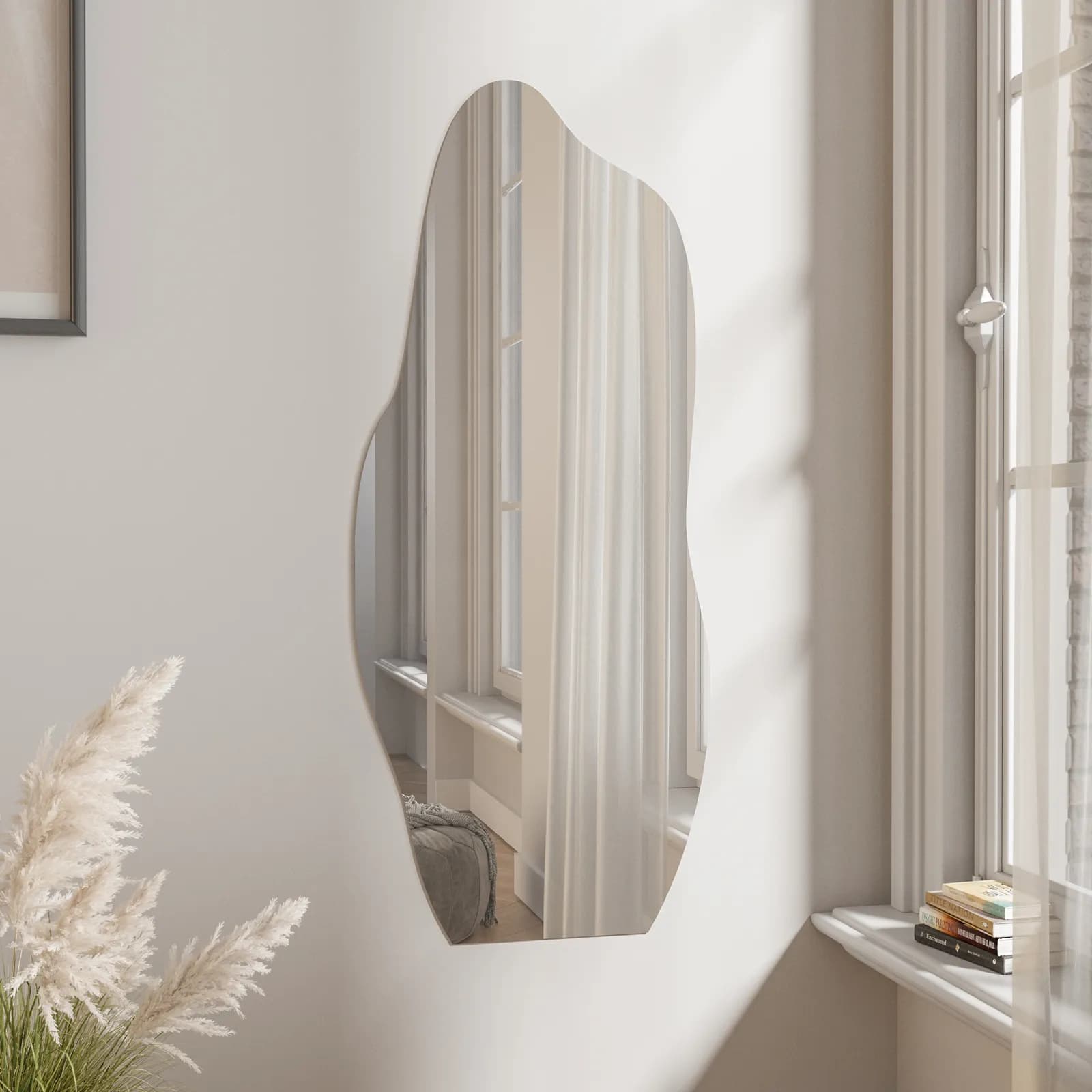 Specchio 60x140h cm da parete e da terra cornice filo lucido - Hennessy