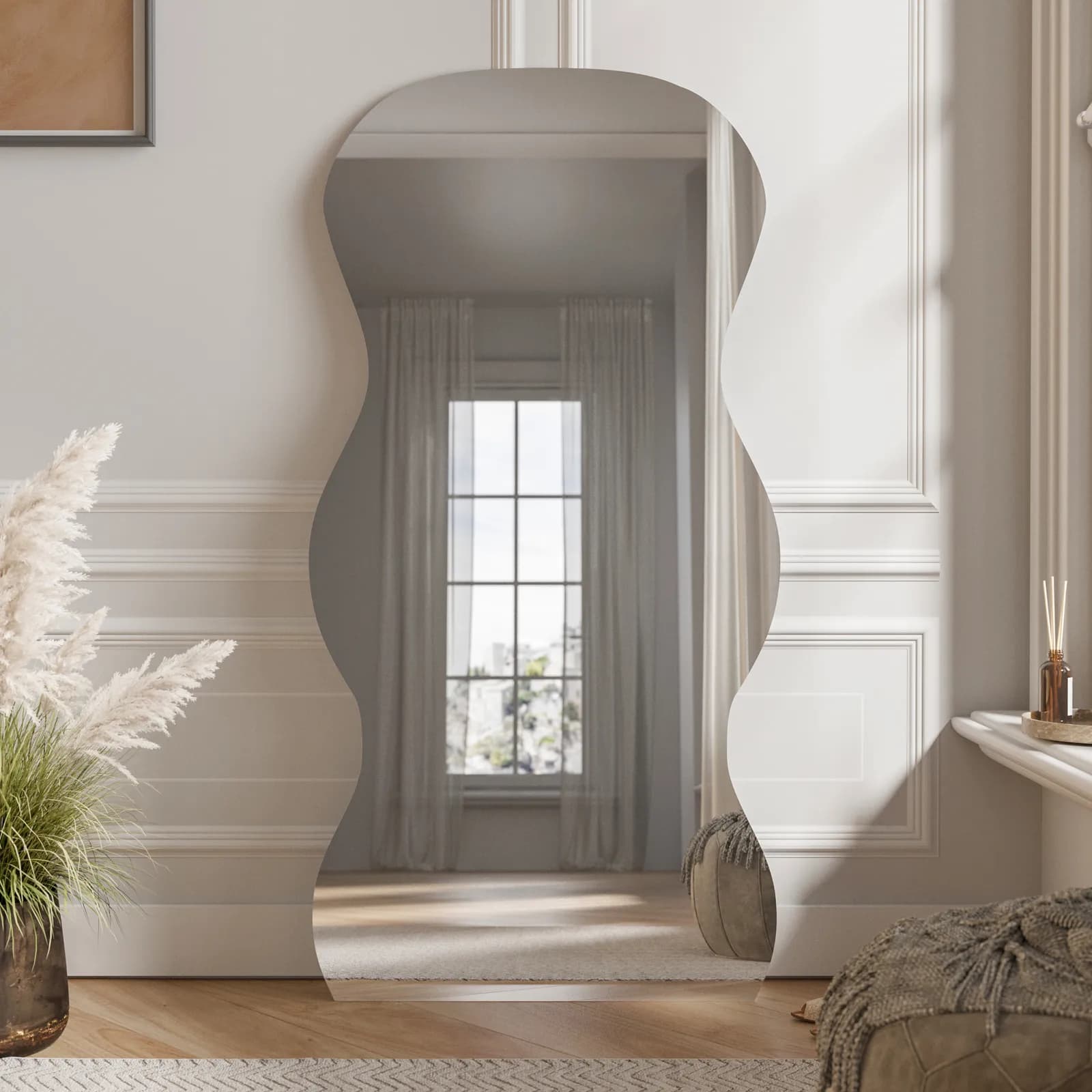 Specchio 80x160h cm da parete o da terra cornice filo lucido - Wyrl