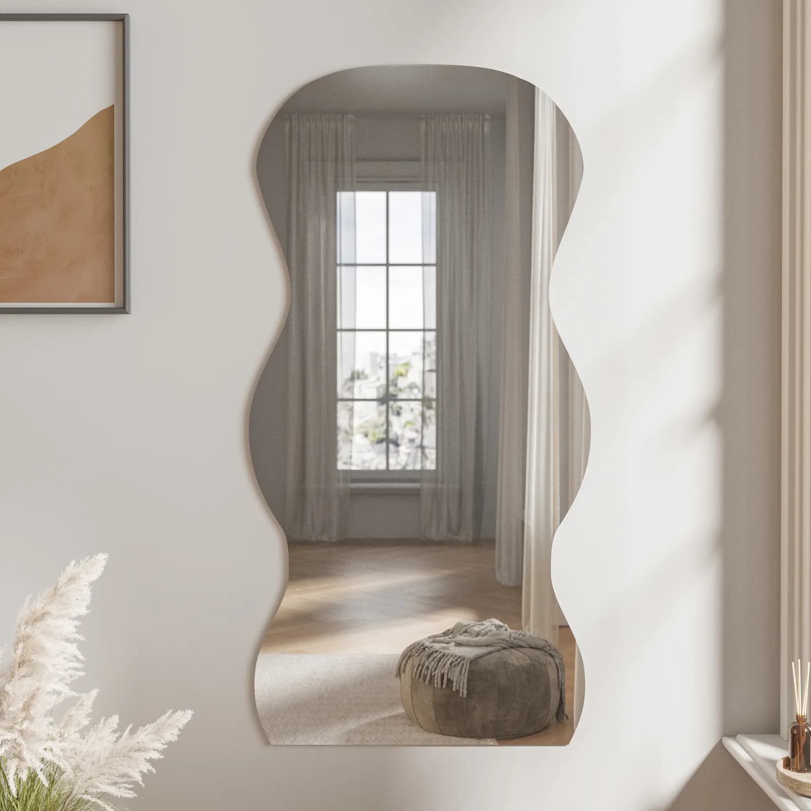 Specchio 80x160h cm da parete o da terra cornice filo lucido - Wyrl