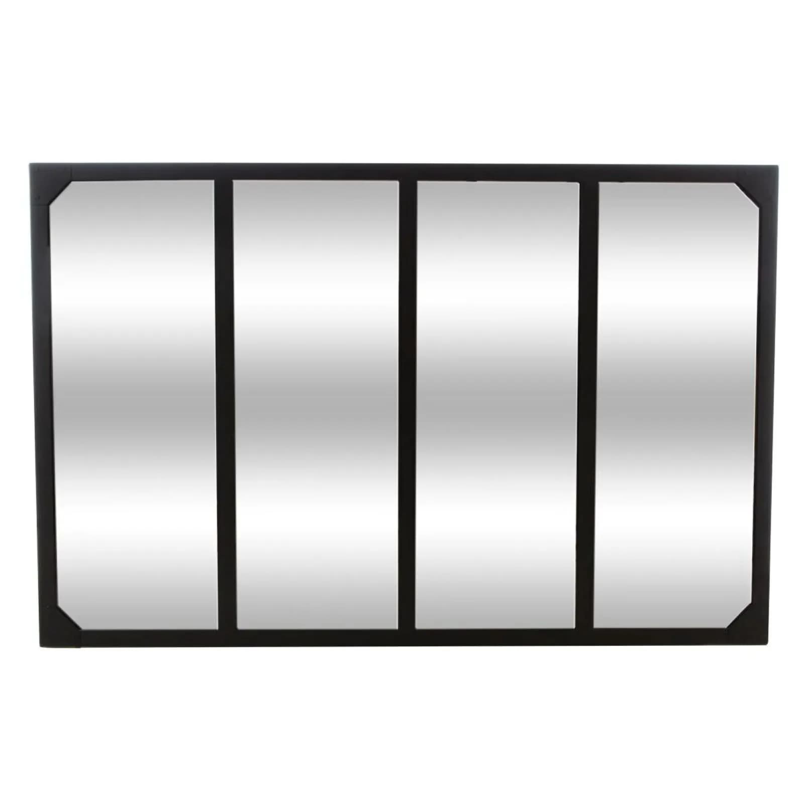 Specchio da interno 116x76 cm reversibile in metallo nero