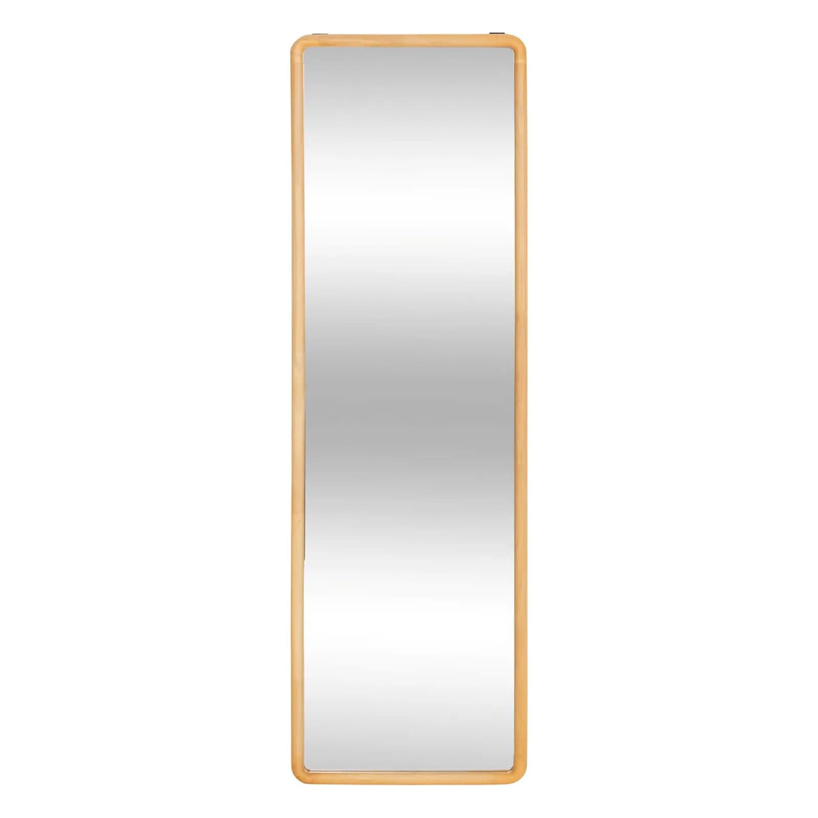 Specchio da interno 35x116 cm reversibile in legno di hevea naturale